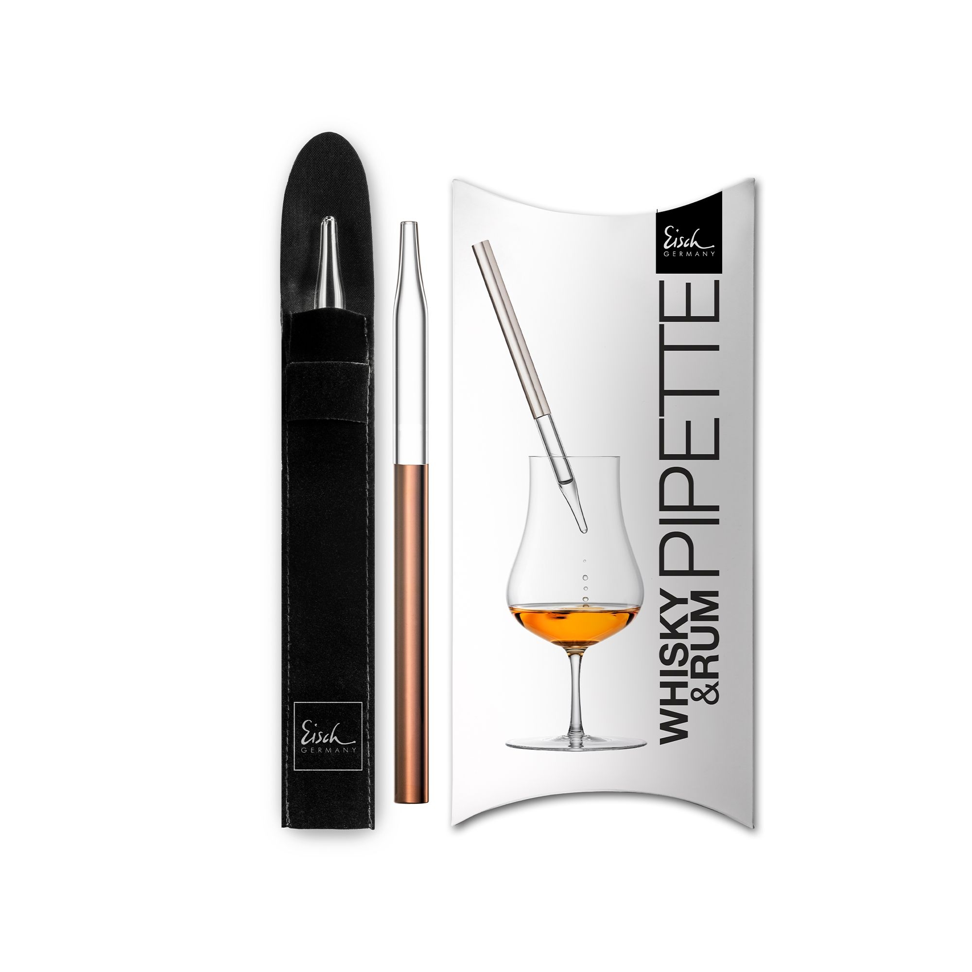 Eisch - Whisky/Rum Pipette GENTLEMAN, kupfer