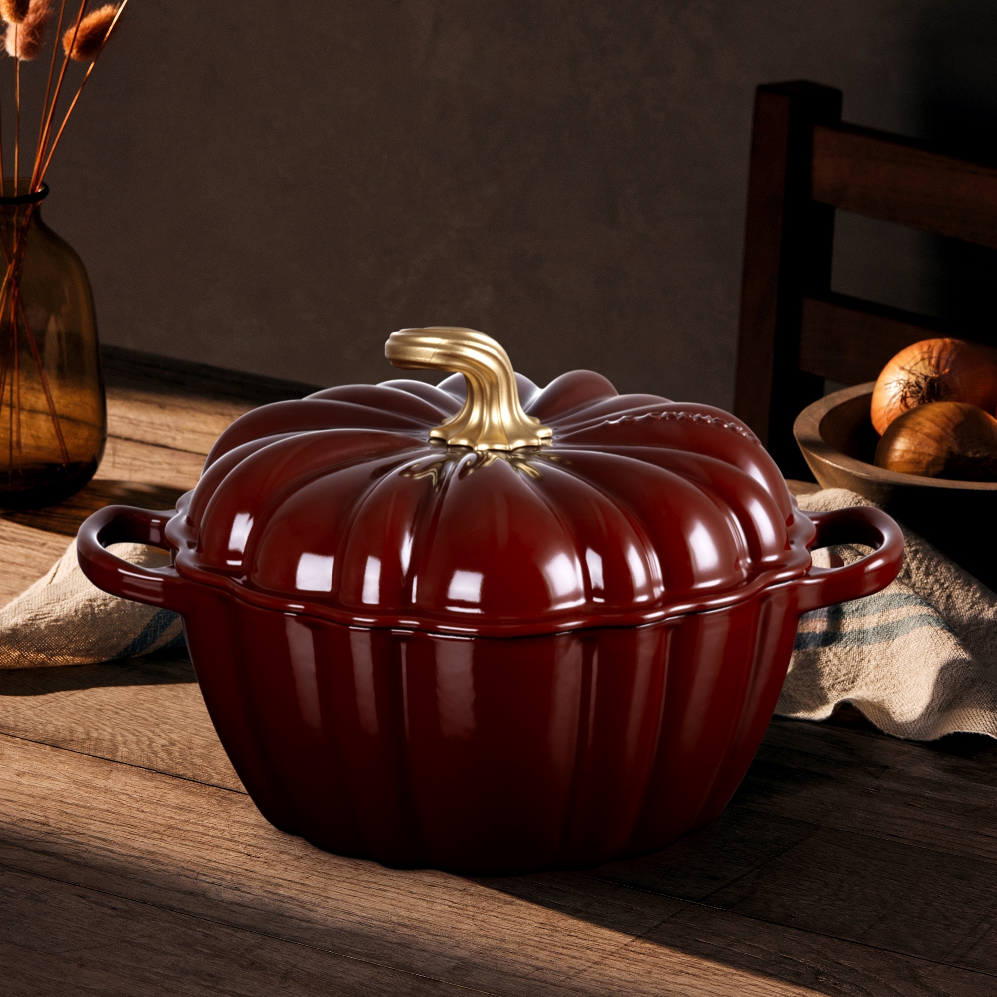 Le Creuset - Kürbis Bräter Signature 24 cm - Garnet