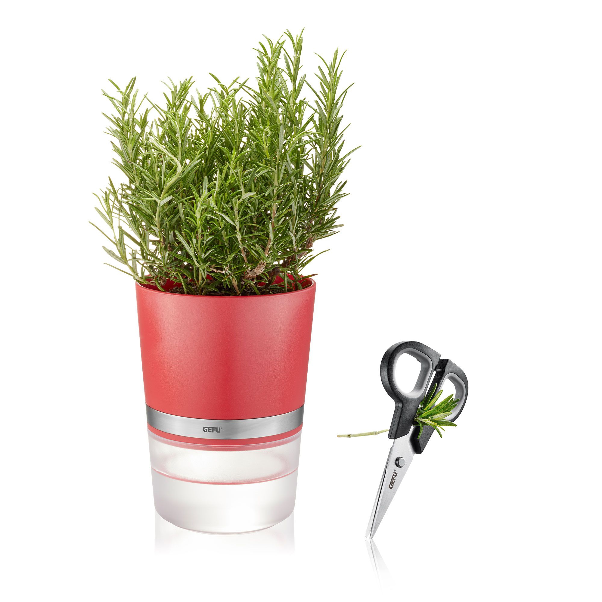 Gefu - herb pot raspberry red + herb scissors BOTANICO Gefu - herb pot raspberry red + herb scissors BOTANICO