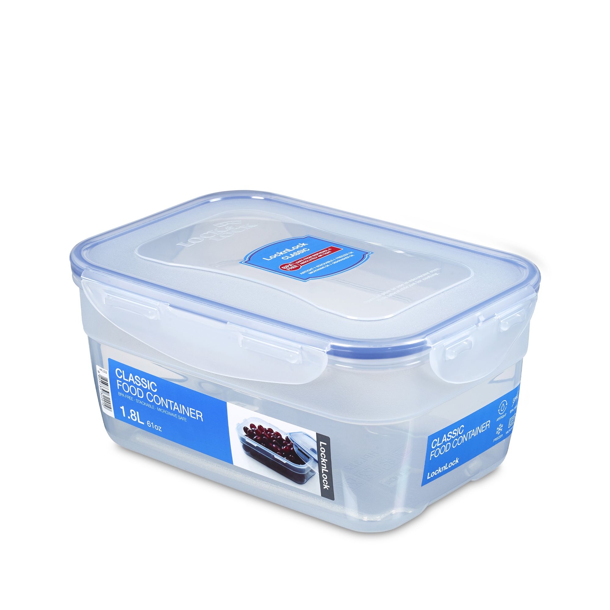 LocknLock - Frischhaltedose PP CLASSIC, rechteckig, 1,8 Liter