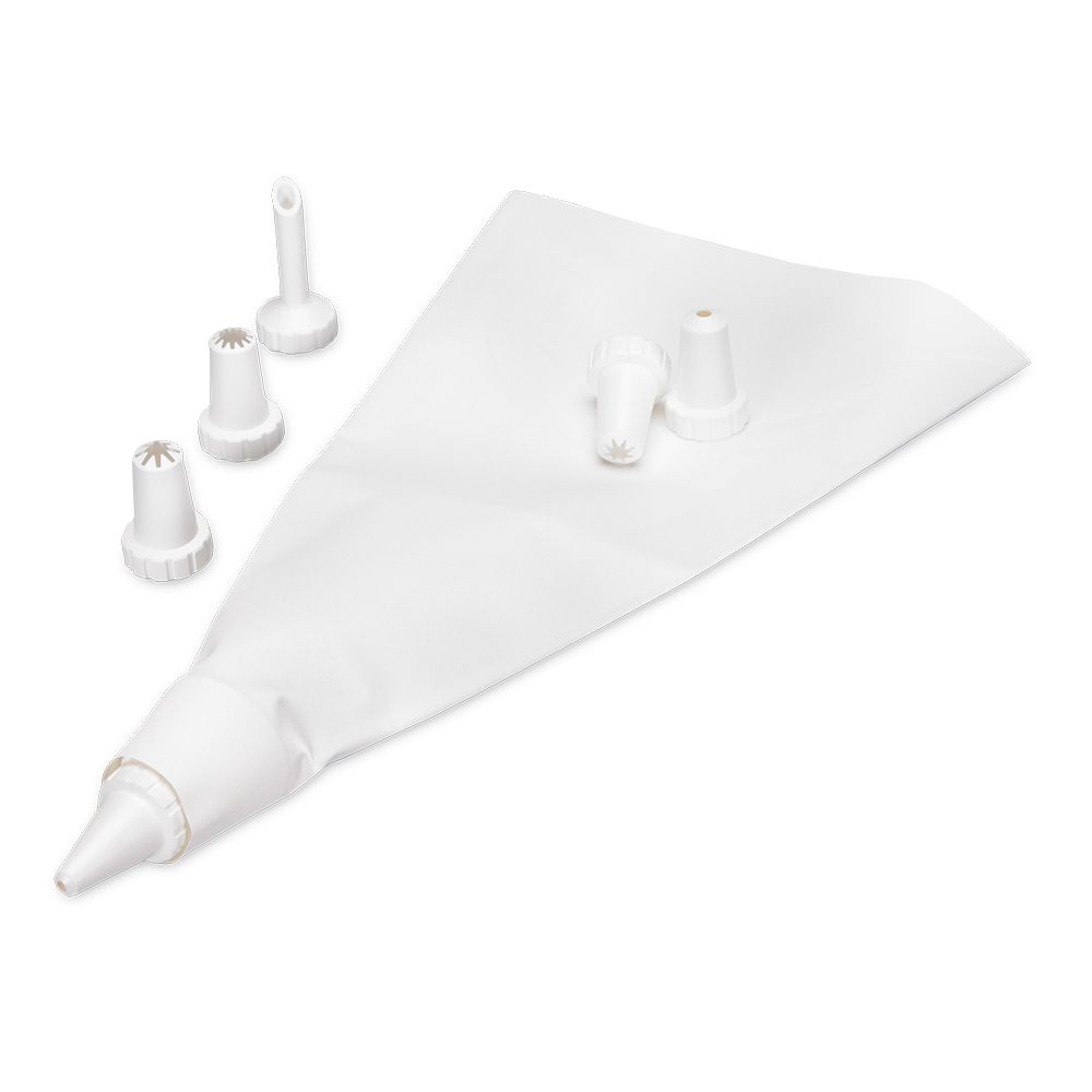Städter - Decorating nozzles & piping bag - white small - Set 7 pieces