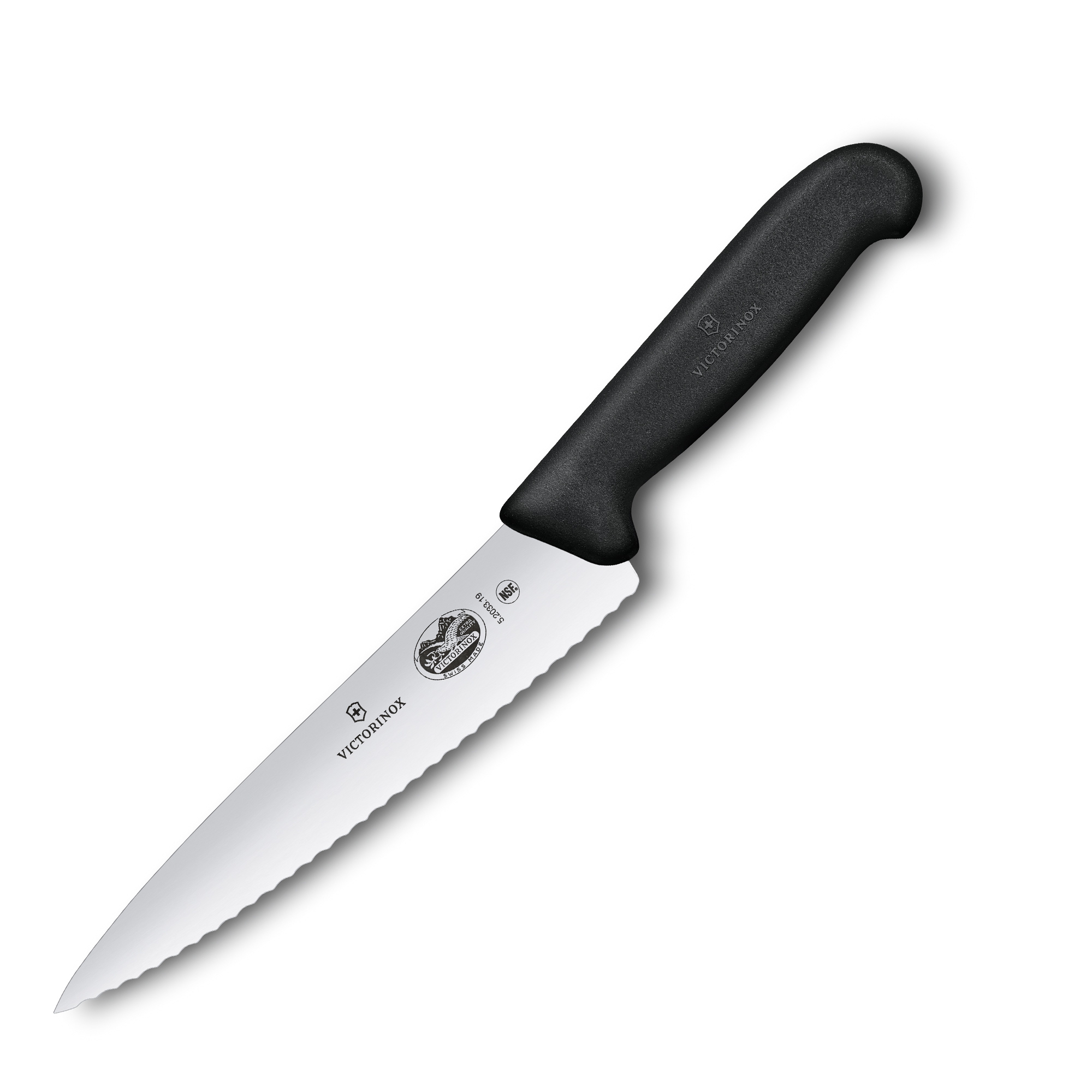 Victorinox - Fibrox carving knife, serrated blade 19 cm