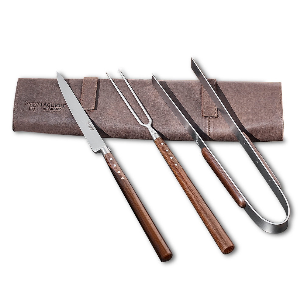 Laguiole - Grill cutlery set - Wengen wood
