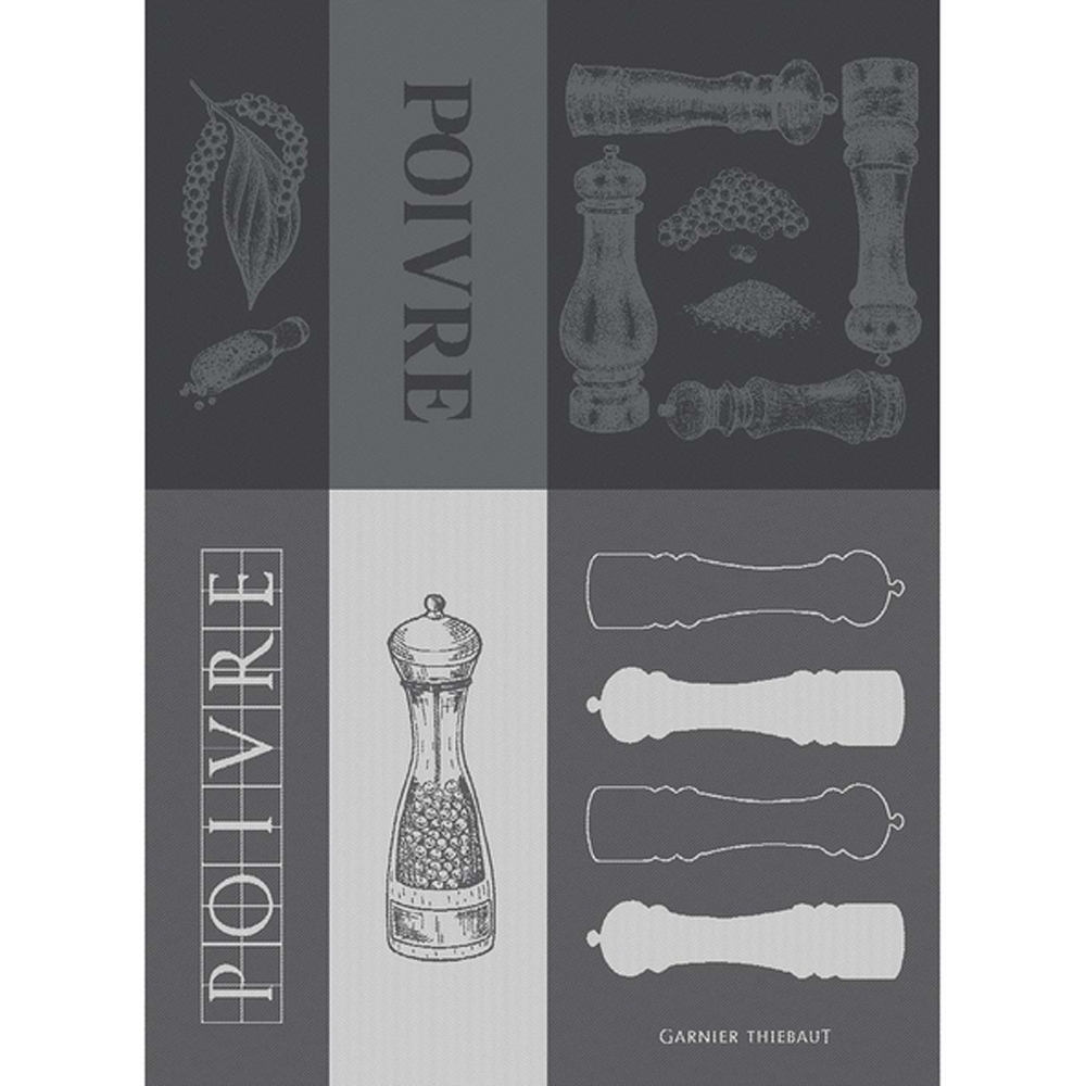 Garnier-Thiebaut Geschirrtuch - Les Poivrieres Charbon Garnier-Thiebaut Geschirrtuch - Les Poivrieres Charbon