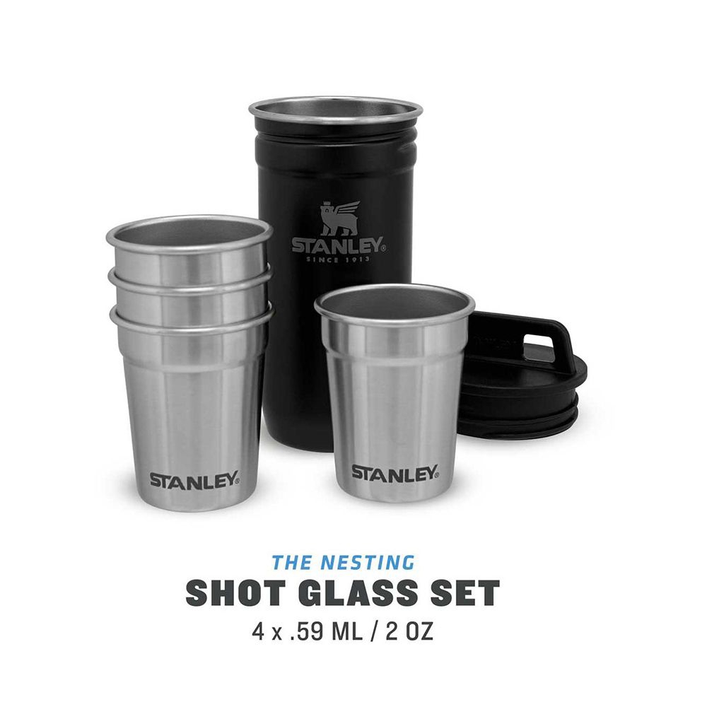 Stanley - Steel Shot cups, set of 4 + storage container