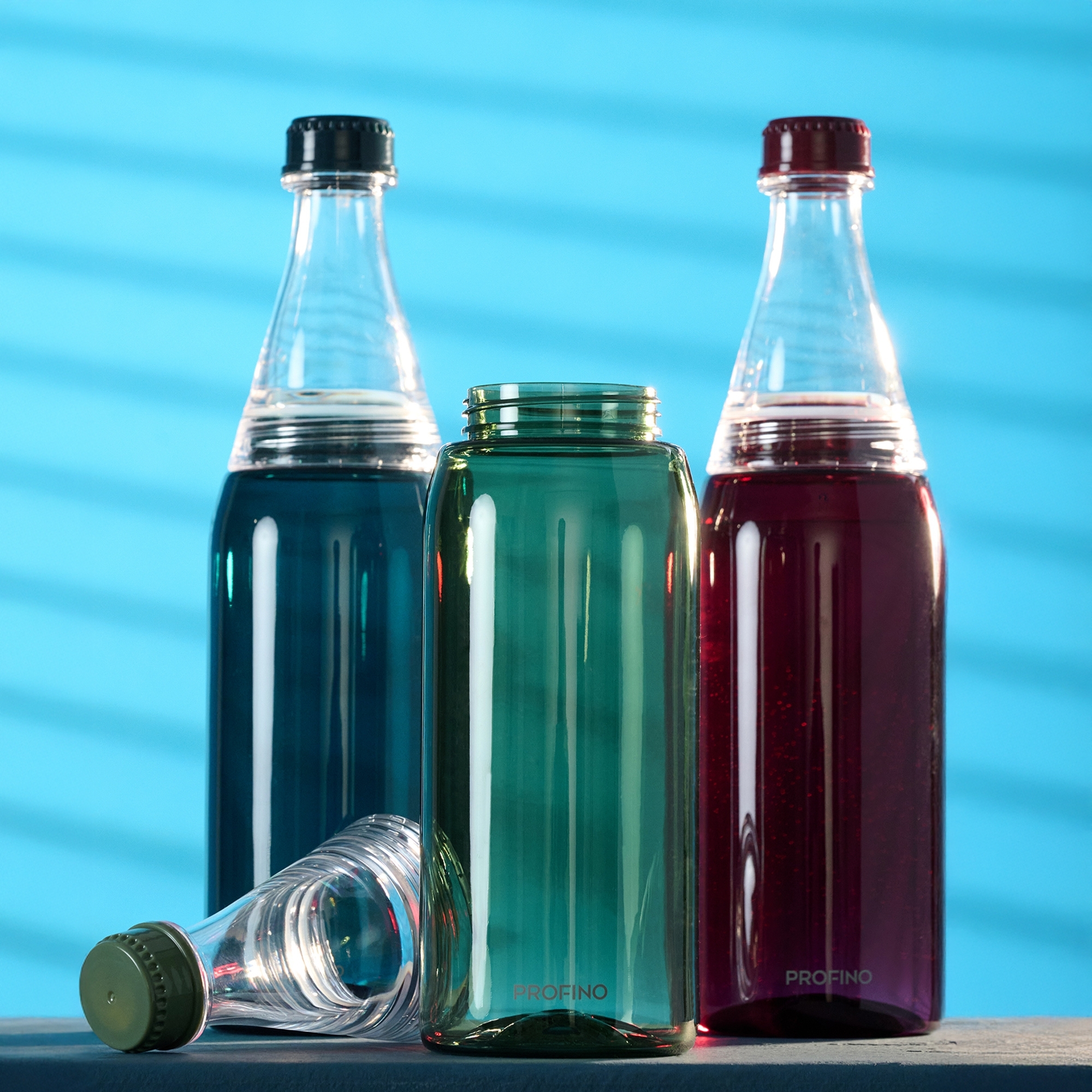 Profino - Wasserflasche Sparkle -  Burgundy