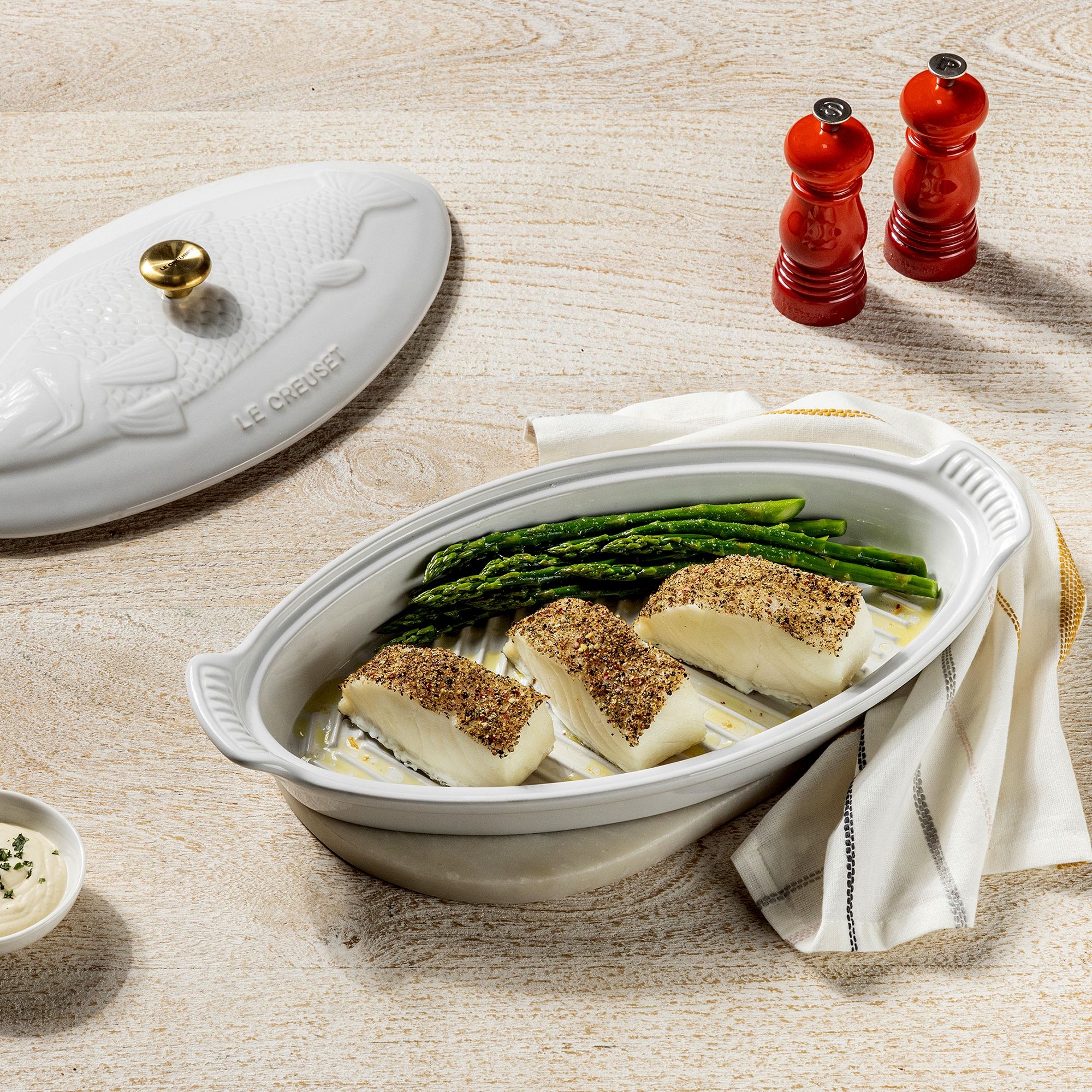 Le Creuset - Fischbackform Tradition mit Deckel 1,6 L