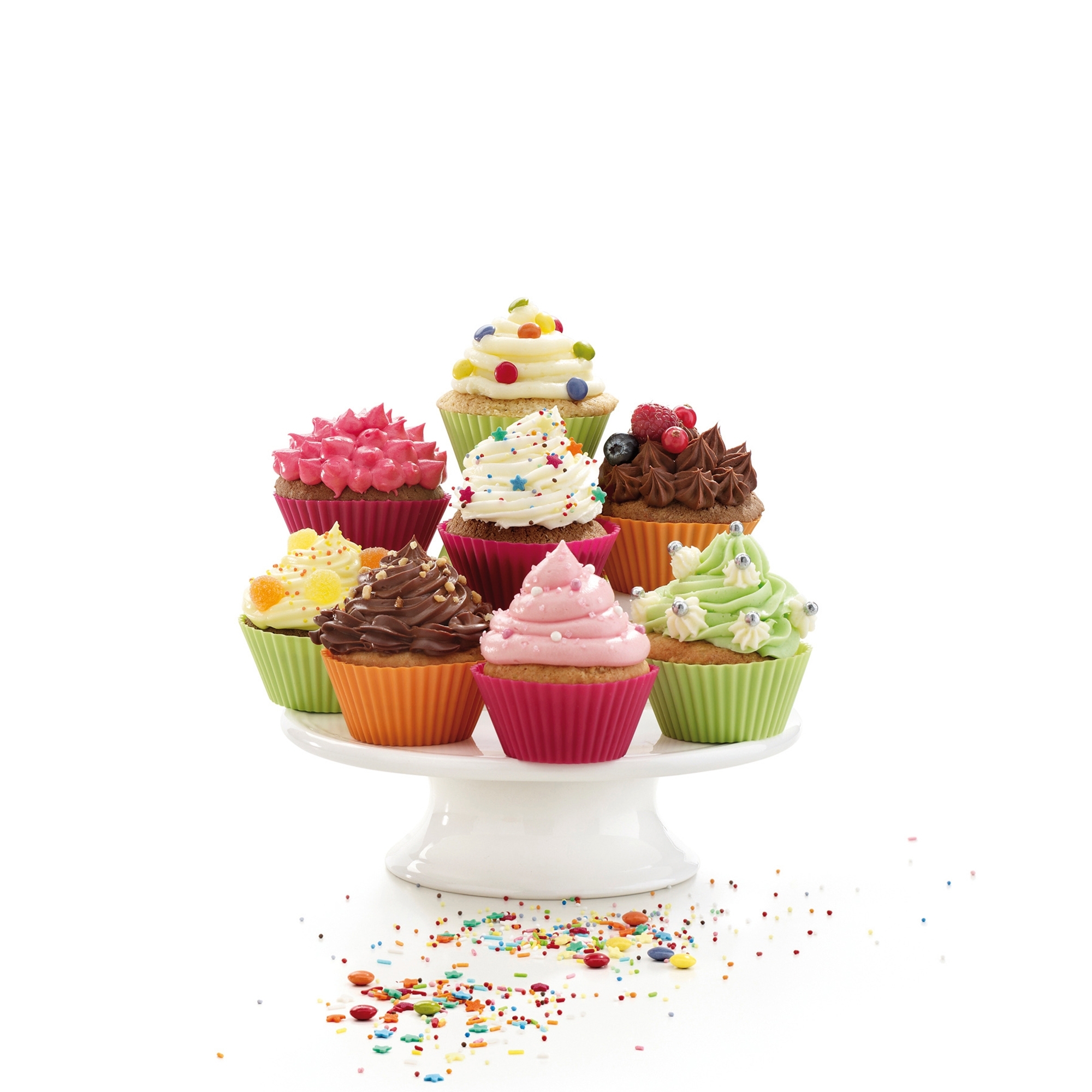 Lékué - Silicone muffin tins, set of 12, 7 cm bunt Lékué - Silicone muffin tins, set of 12, 7 cm bunt