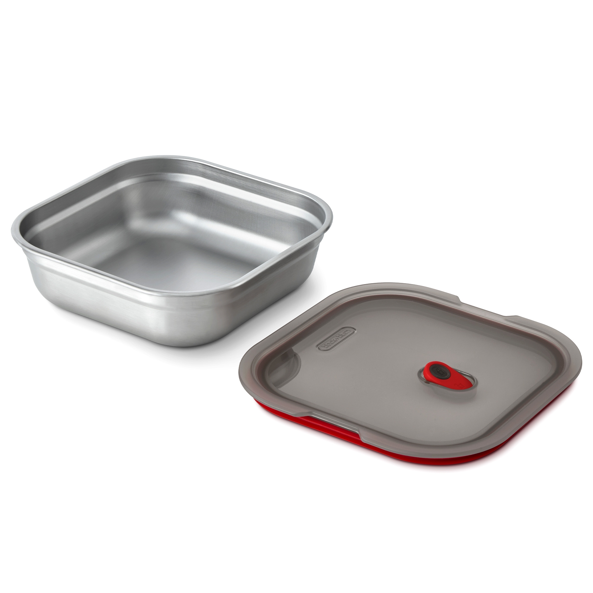 black+blum - Square multifunctional box - 1400 ml - grey/red