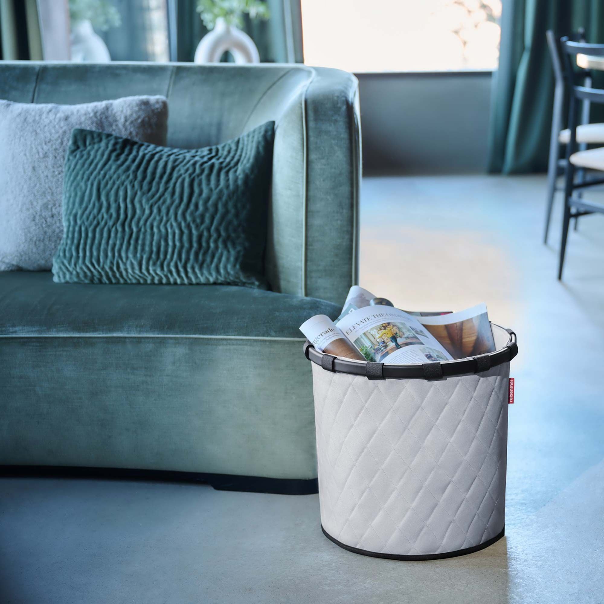 reisenthel - homebasket M - frame rhombus  light grey reisenthel - homebasket M - frame rhombus  light grey