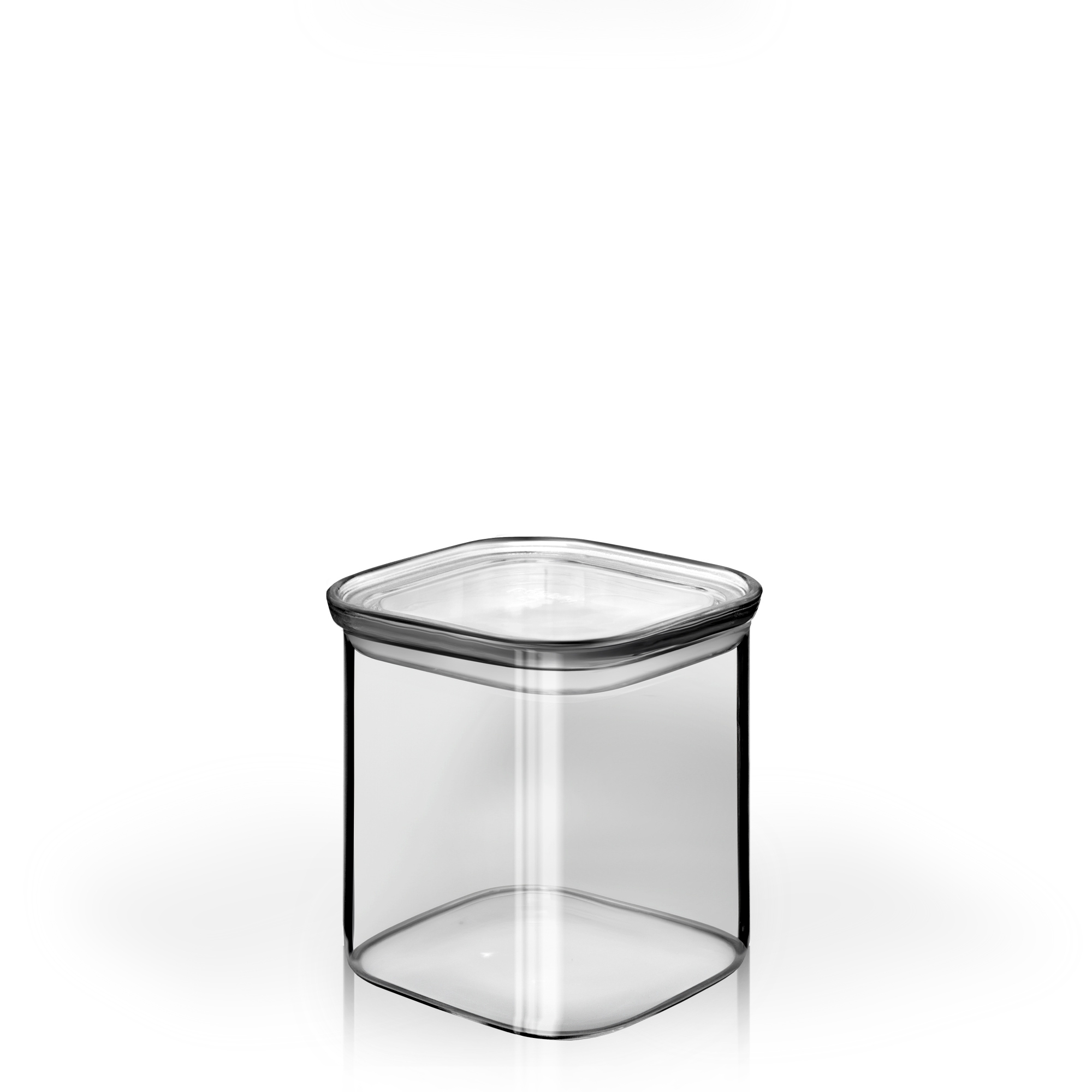 Pebbly - Square Storage Jar 800 ml - Glass