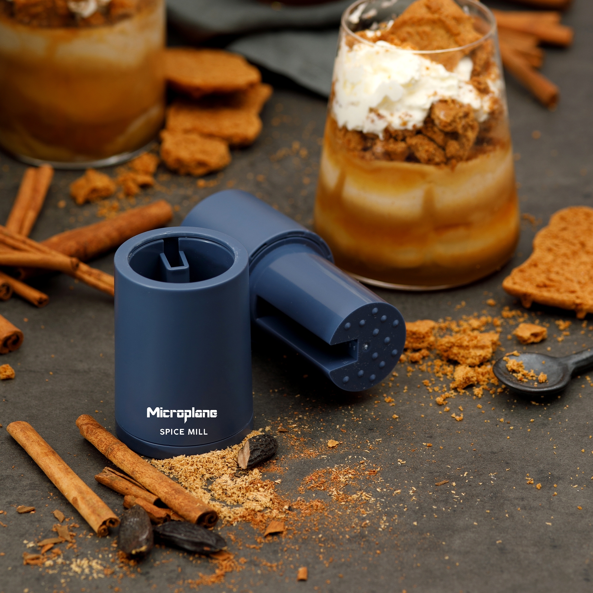 Microplane - Nutmeg mill 2in1 - Denim Blue