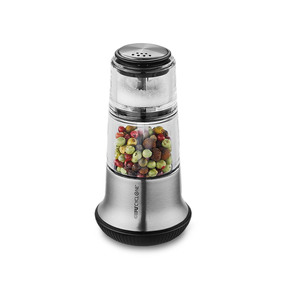 Gefu - pepper mill with salt shaker X-PLOSION®, silver