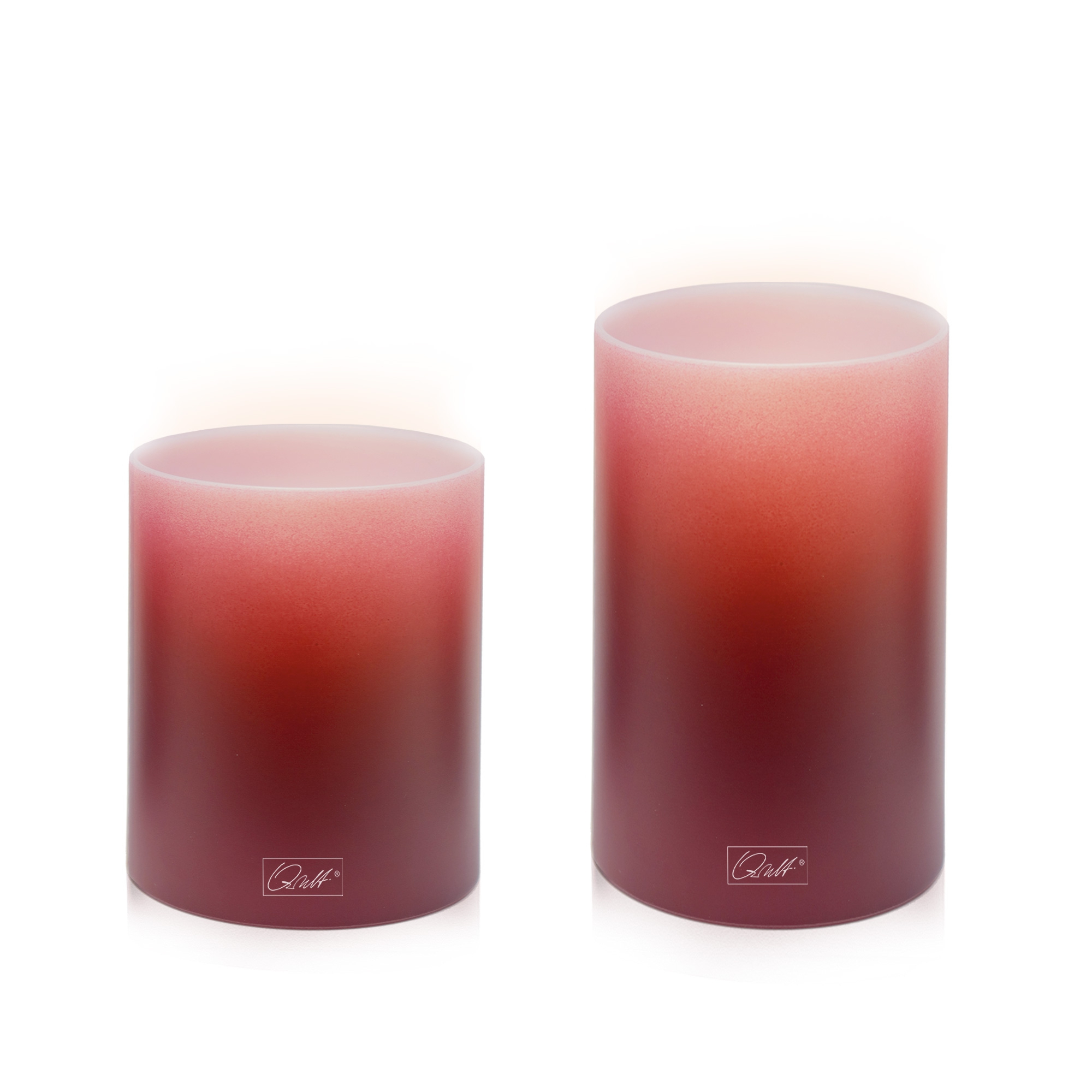 Qult Farluce Inside - Tealight Candle Holder Ø 8 x H 9 cm - Merlot Red