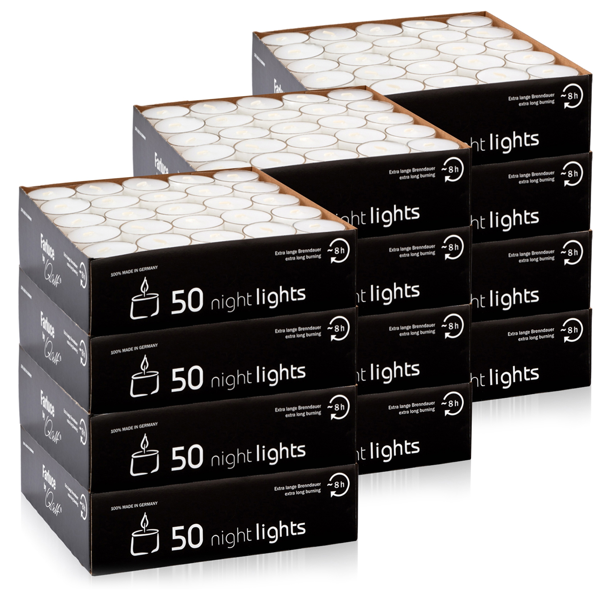 Qult Farluce Nightlights - 50 tealights - Ø 38 x 25 mm - White
