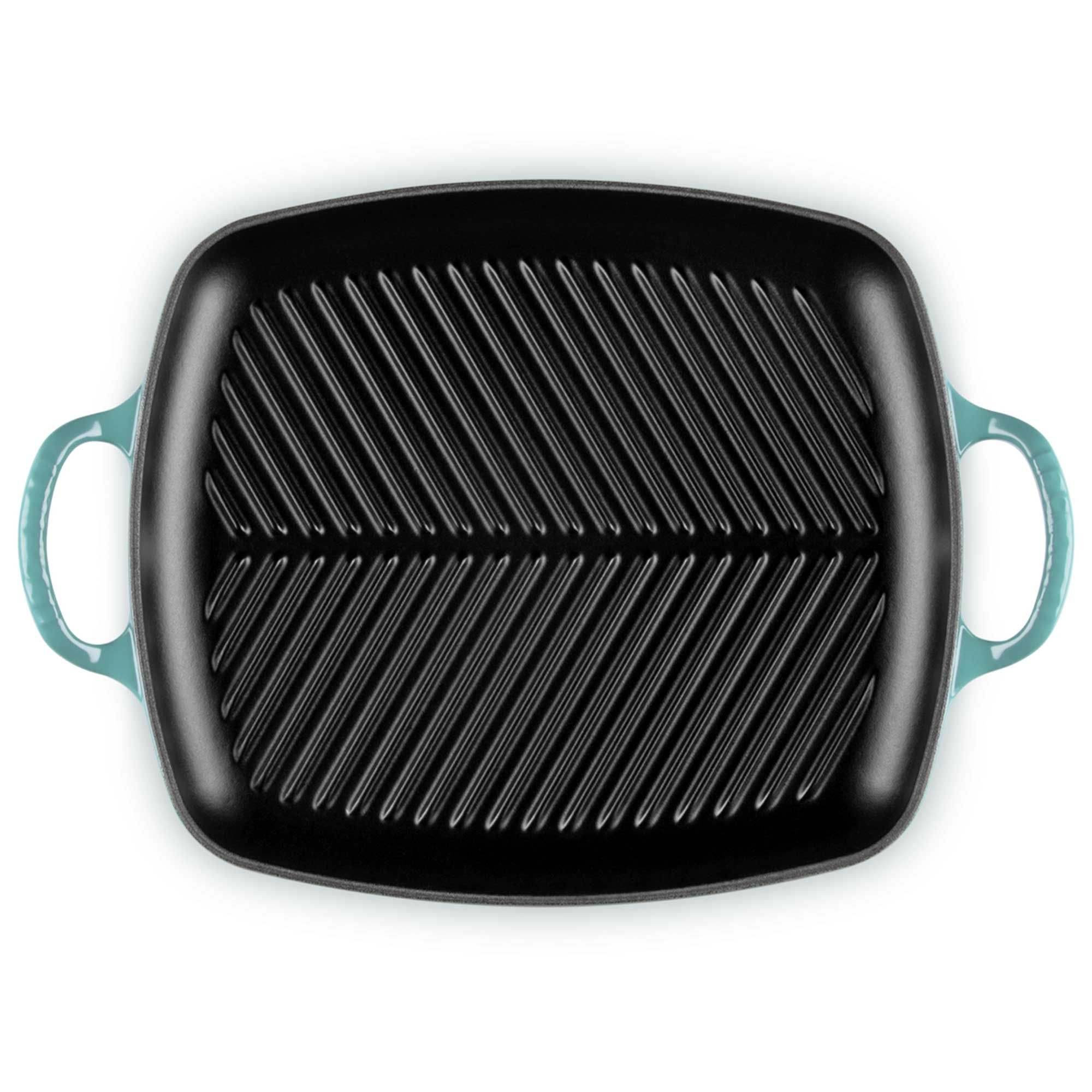 Le Creuset - Flache rechteckige Grillplatte 30 cm - Bleu Riviera
