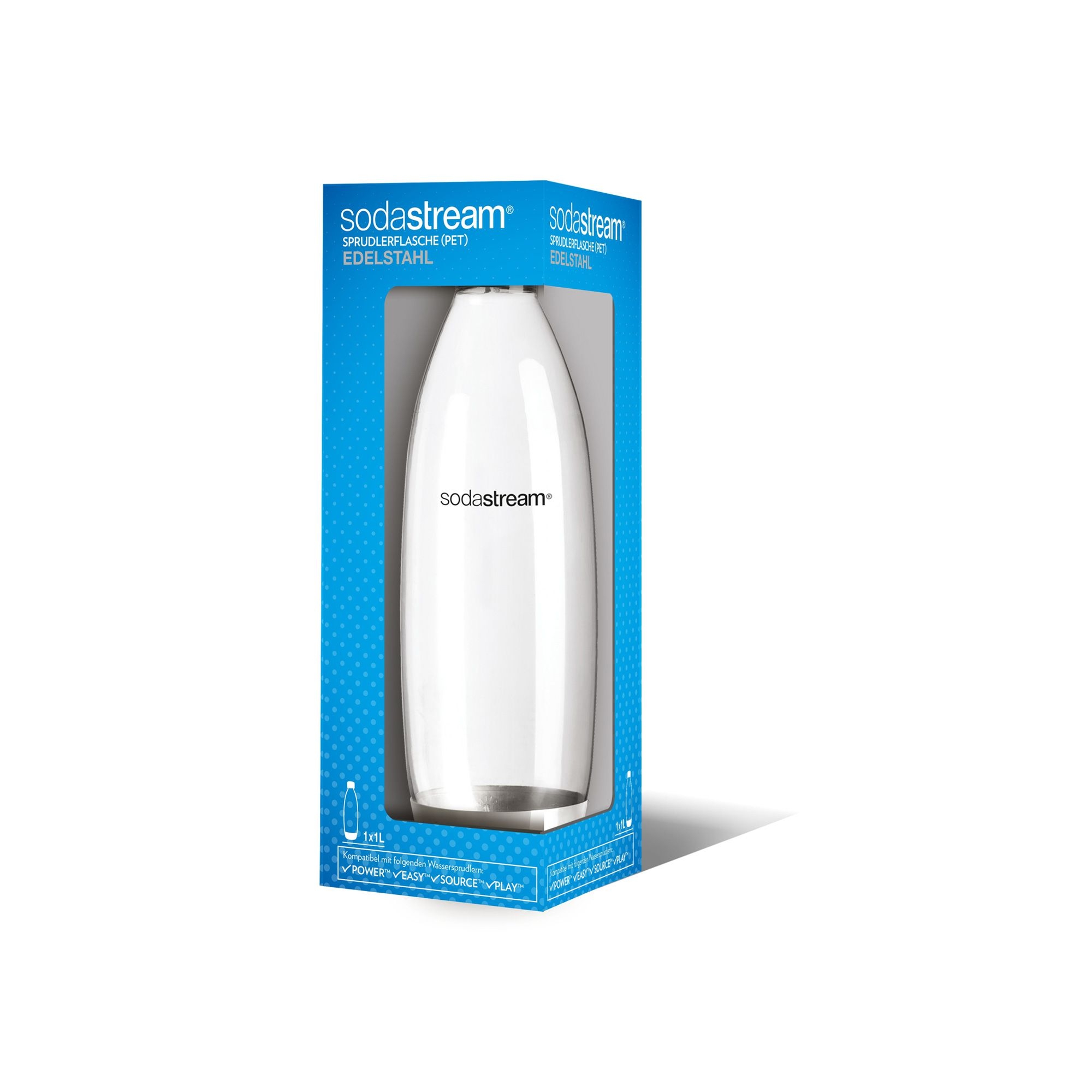 SODASTREAM - Kunststoffflasche Fuse 1L Edelstahl