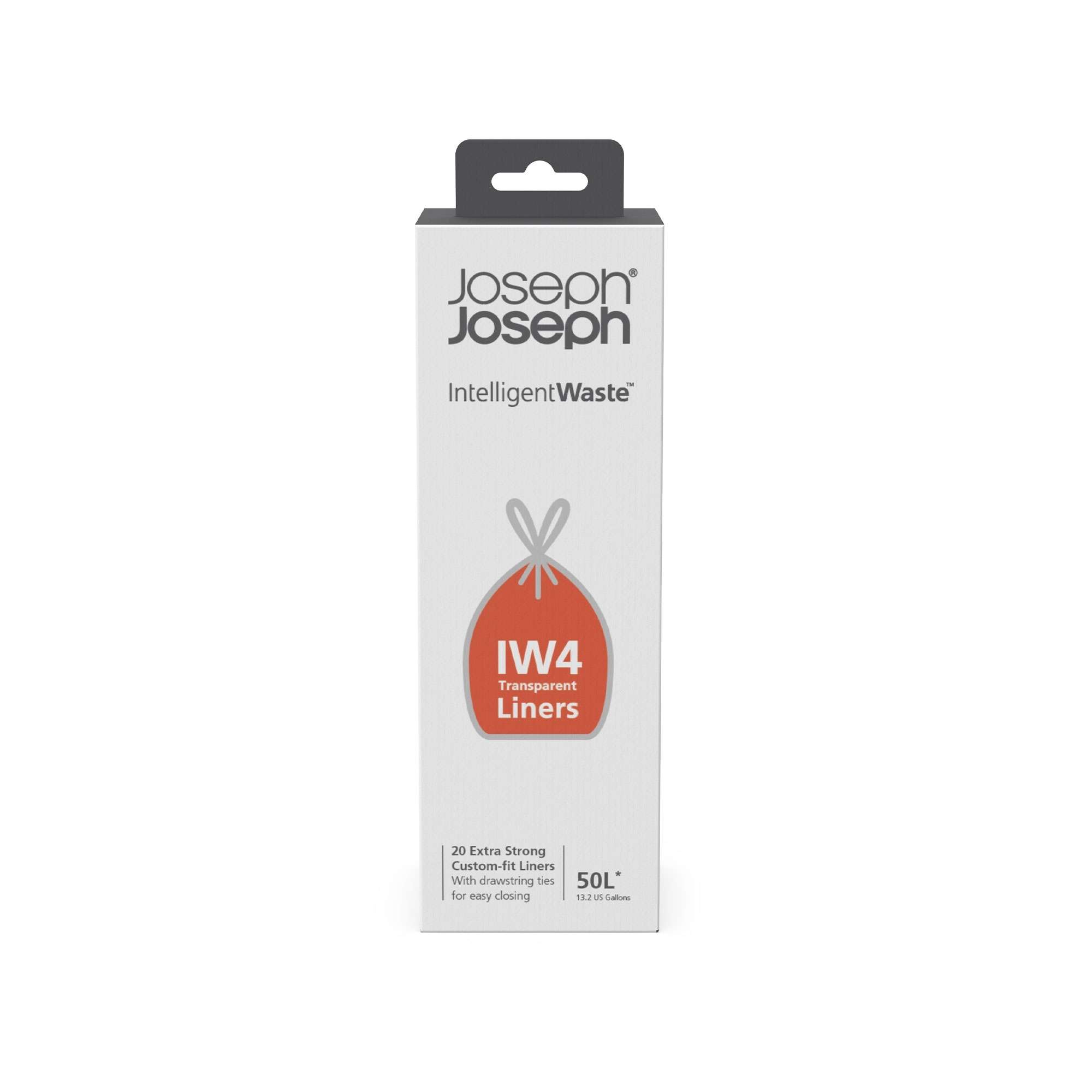 Joseph Joseph - IW4 50 L Perfect Fit Bin Liners - 20 pieces, transparent