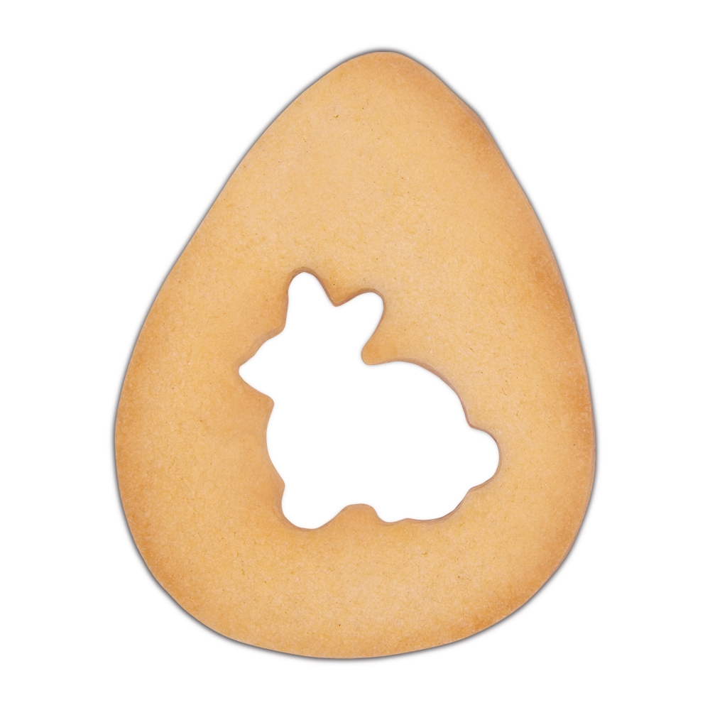 Städter - Ausstecher Ei mit Hase - 7 cm Städter - Ausstecher Ei mit Hase - 7 cm