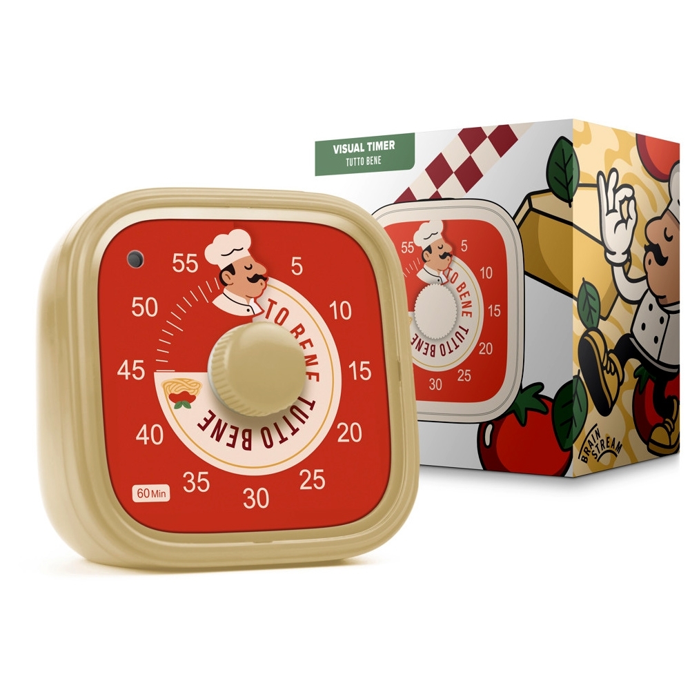 Brainstream Tutto Bene red visual kitchen timer 60 minutes