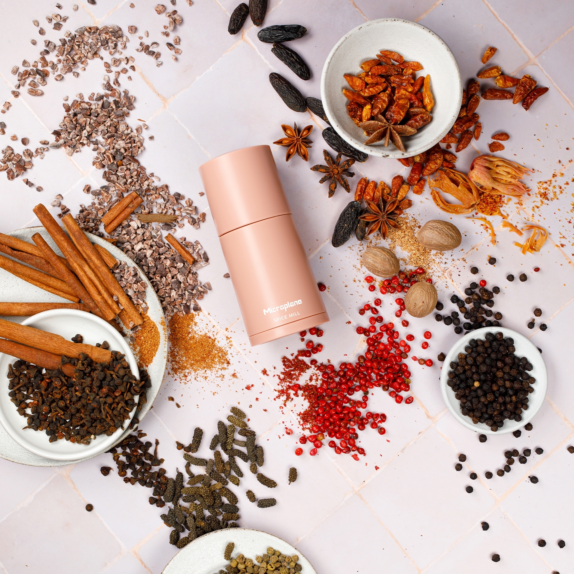 Microplane - Nutmeg mill 2in1 - Dusty Rose