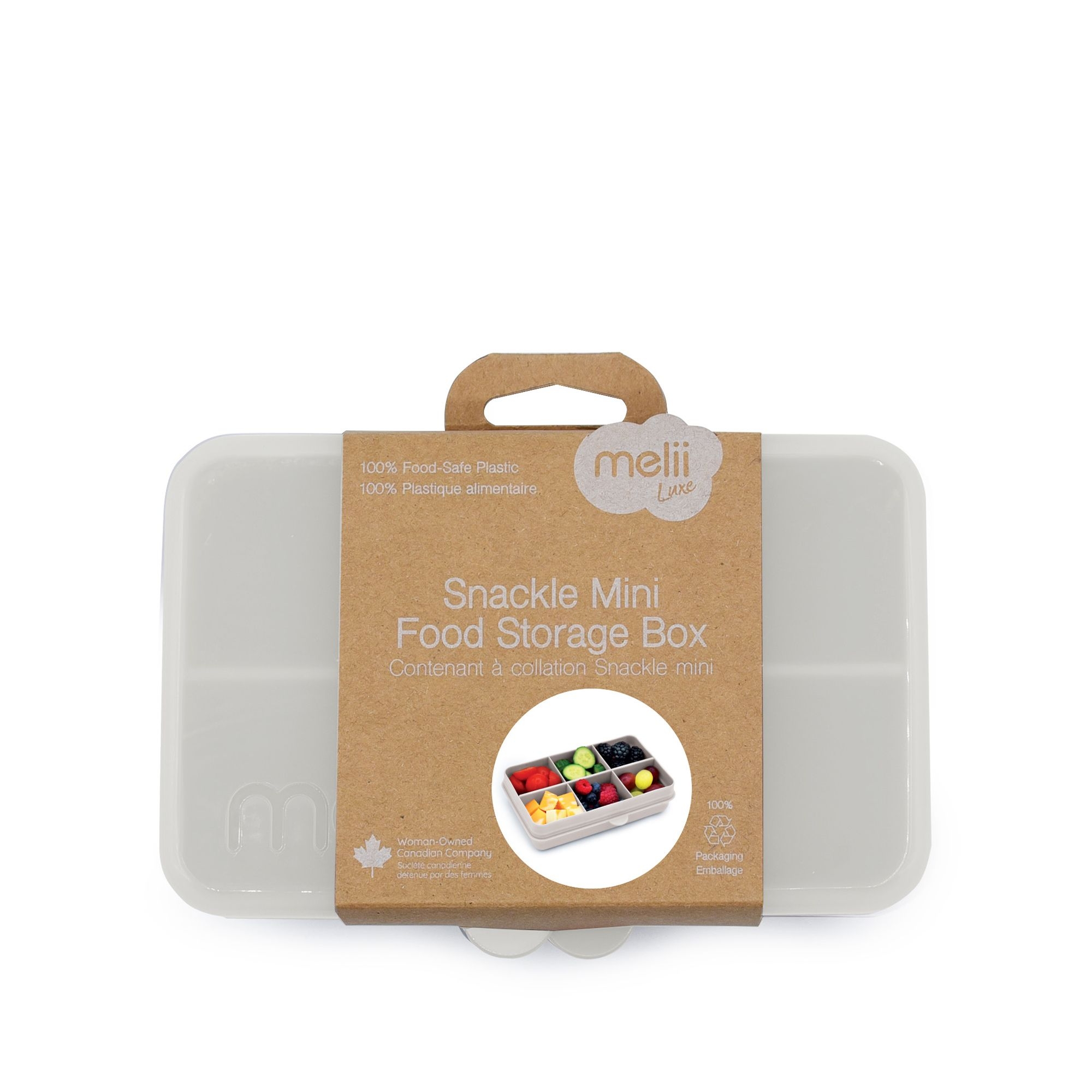 melii - Snack-Box "Snackle" mini - 6 Fächer, 708 ml, weiß