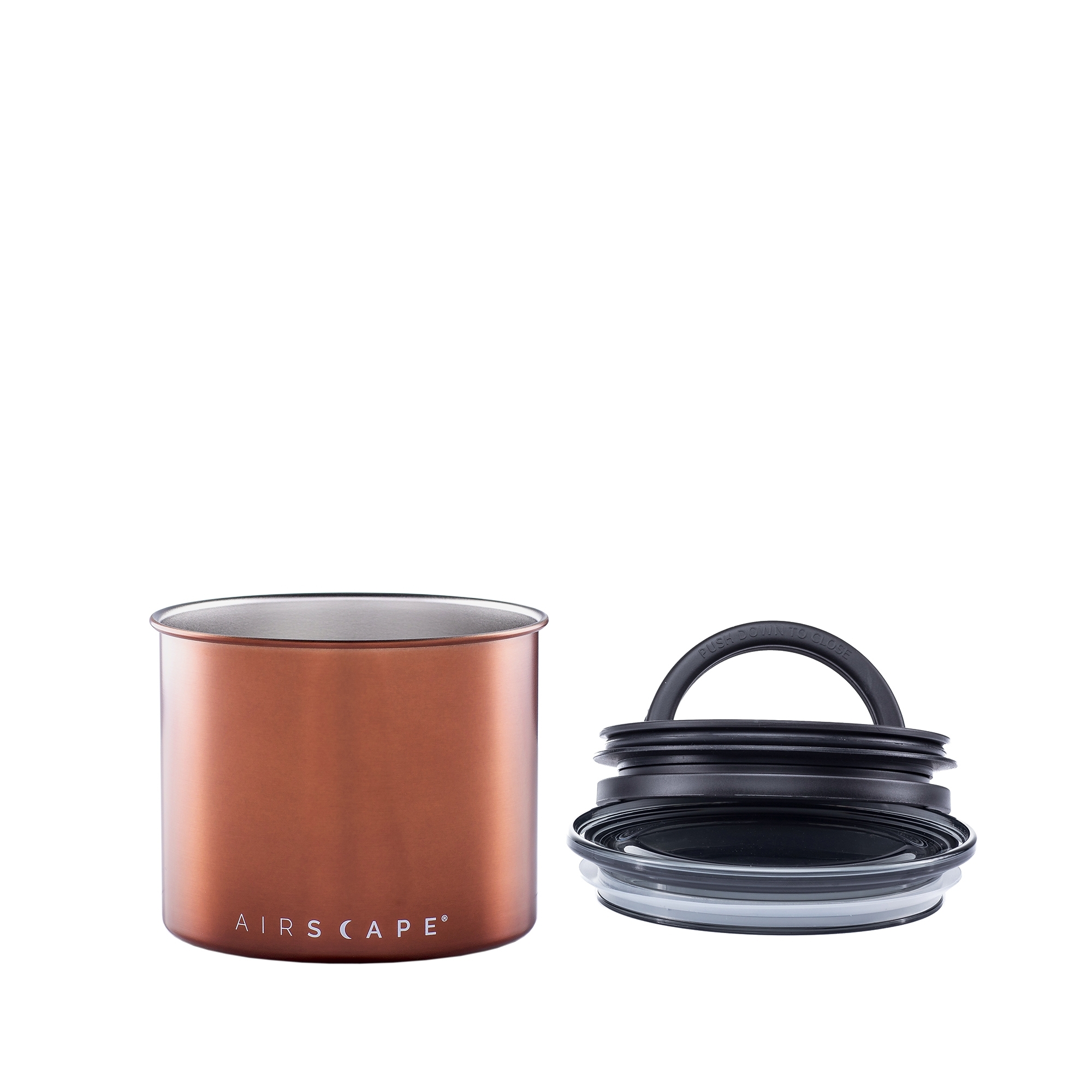 Airscape® – Stainless Steel Aroma Container, small, brushed cooper
