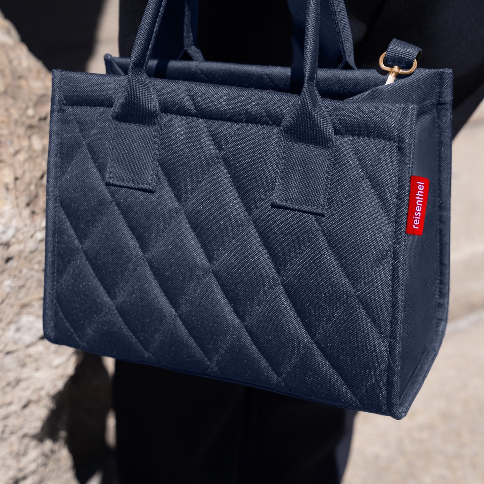 reisenthel - daily shopper XS - rhombus midnight gold