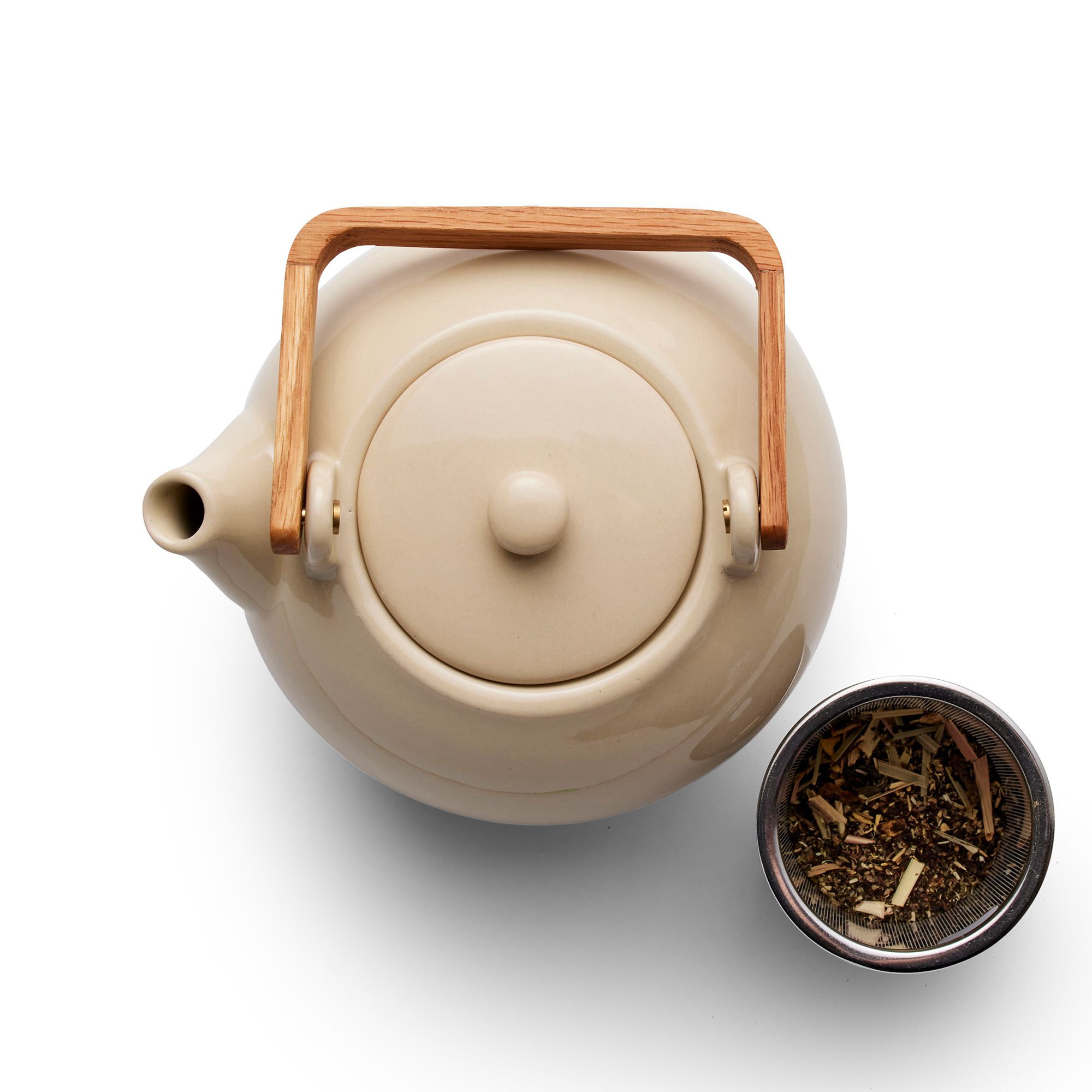 Bitz - Teapot with tea strainer - 1.2 L - Sand