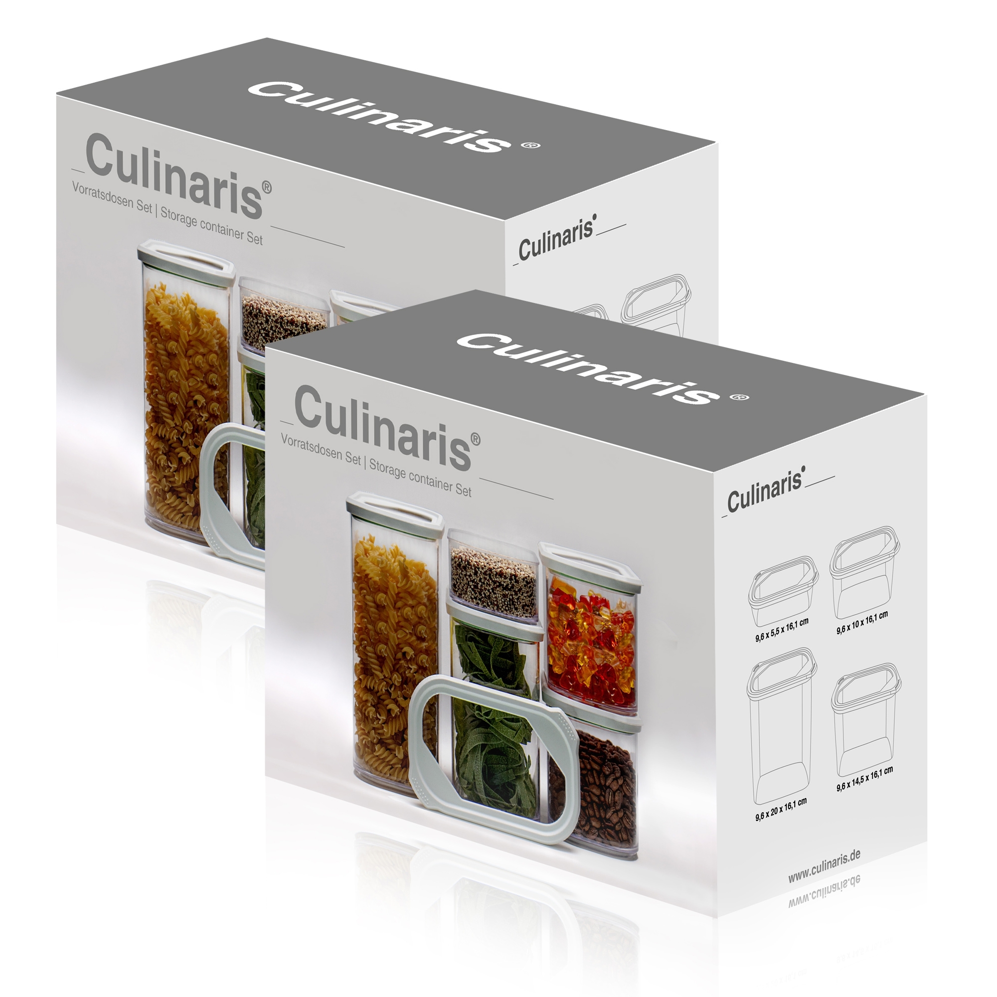 2 x Vorratsdosen-Set - 10 teilig | Culinaris 2 x Vorratsdosen-Set - 10 teilig | Culinaris