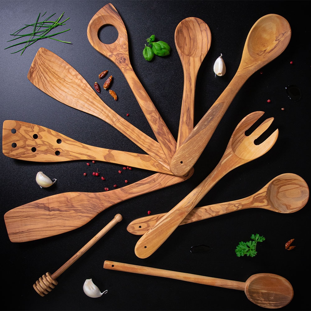 cilio - Olive wood series "Toscana" - Cooking spoon with hole