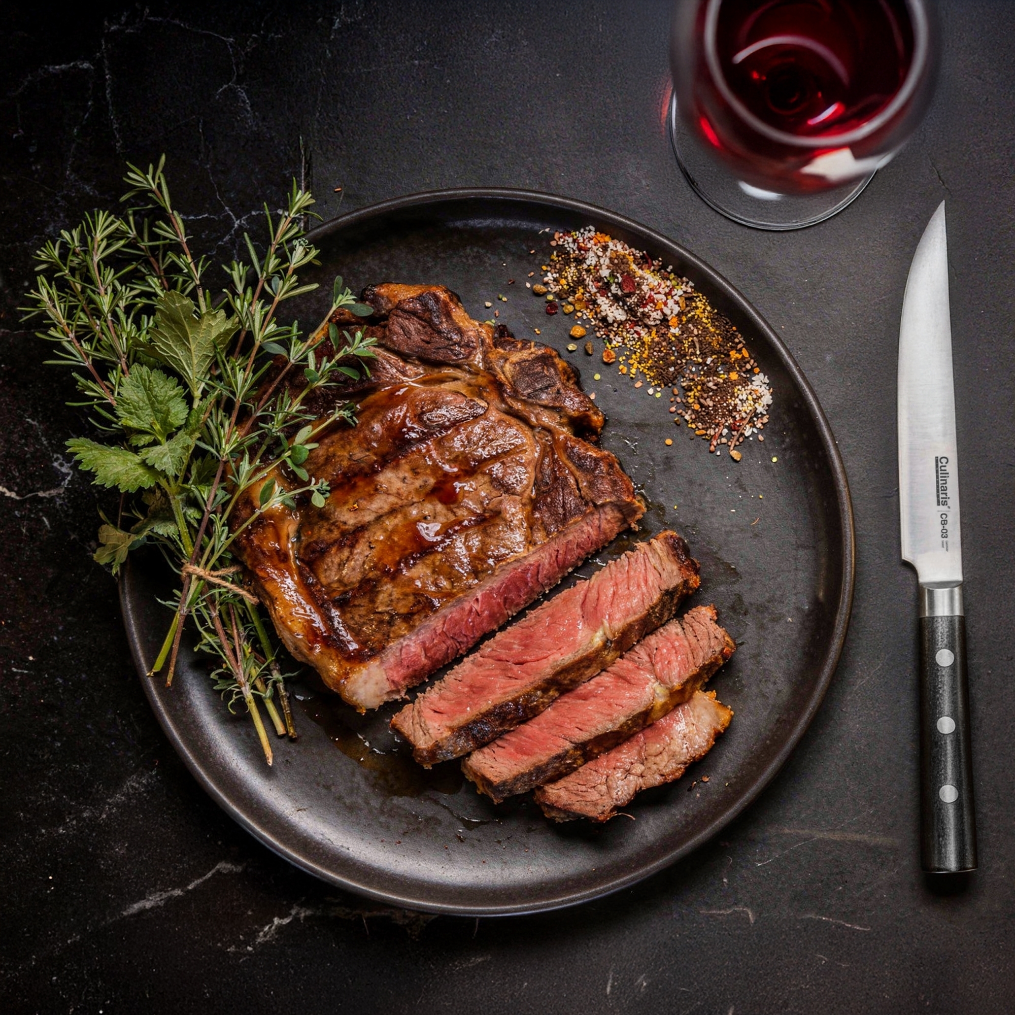 Culinaris Black Series 13.5 cm steak knife slicing steak