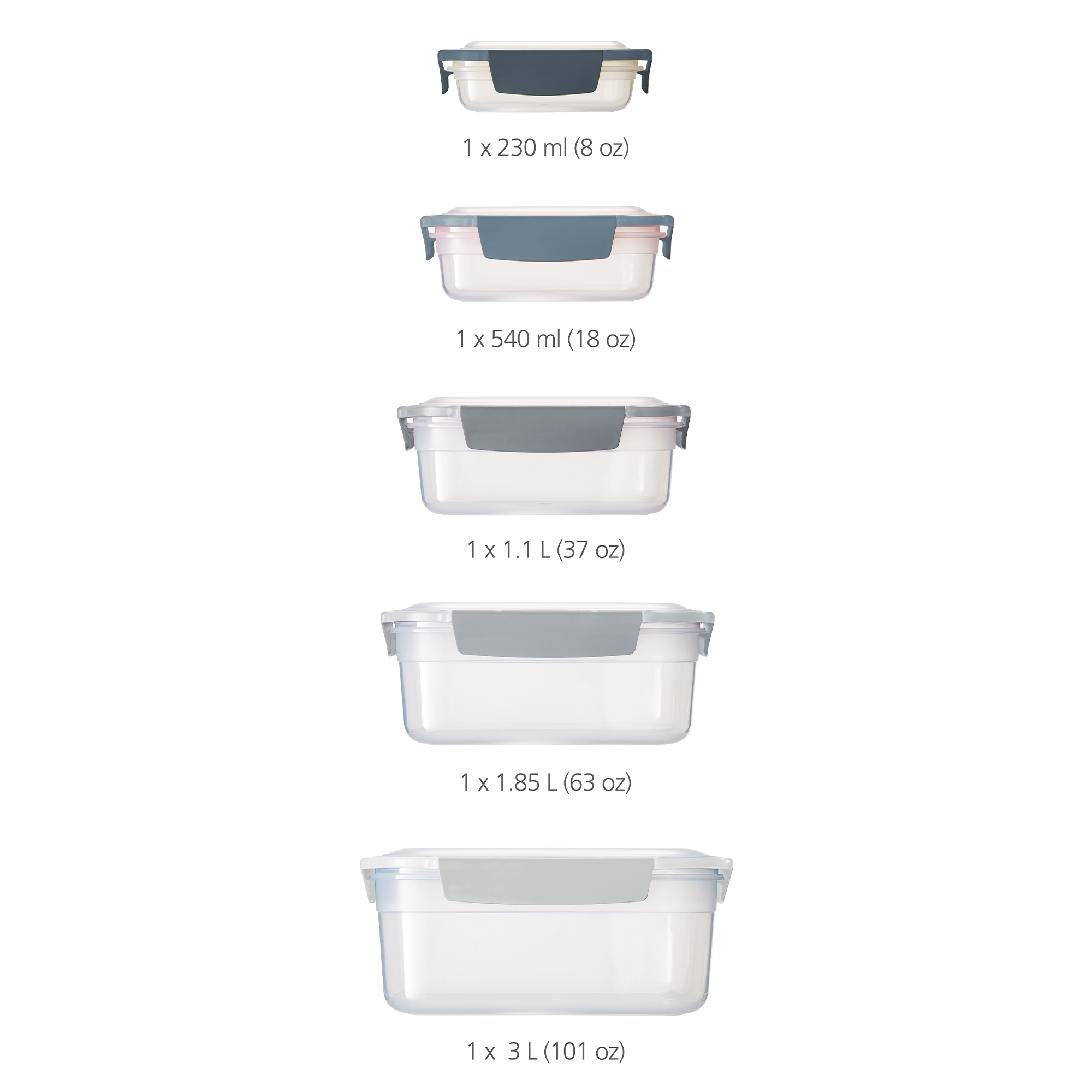 Joseph Joseph - Nest Lock - 5-piece storage container set Ocean / Sky Joseph Joseph - Nest Lock - 5-piece storage container set Ocean / Sky