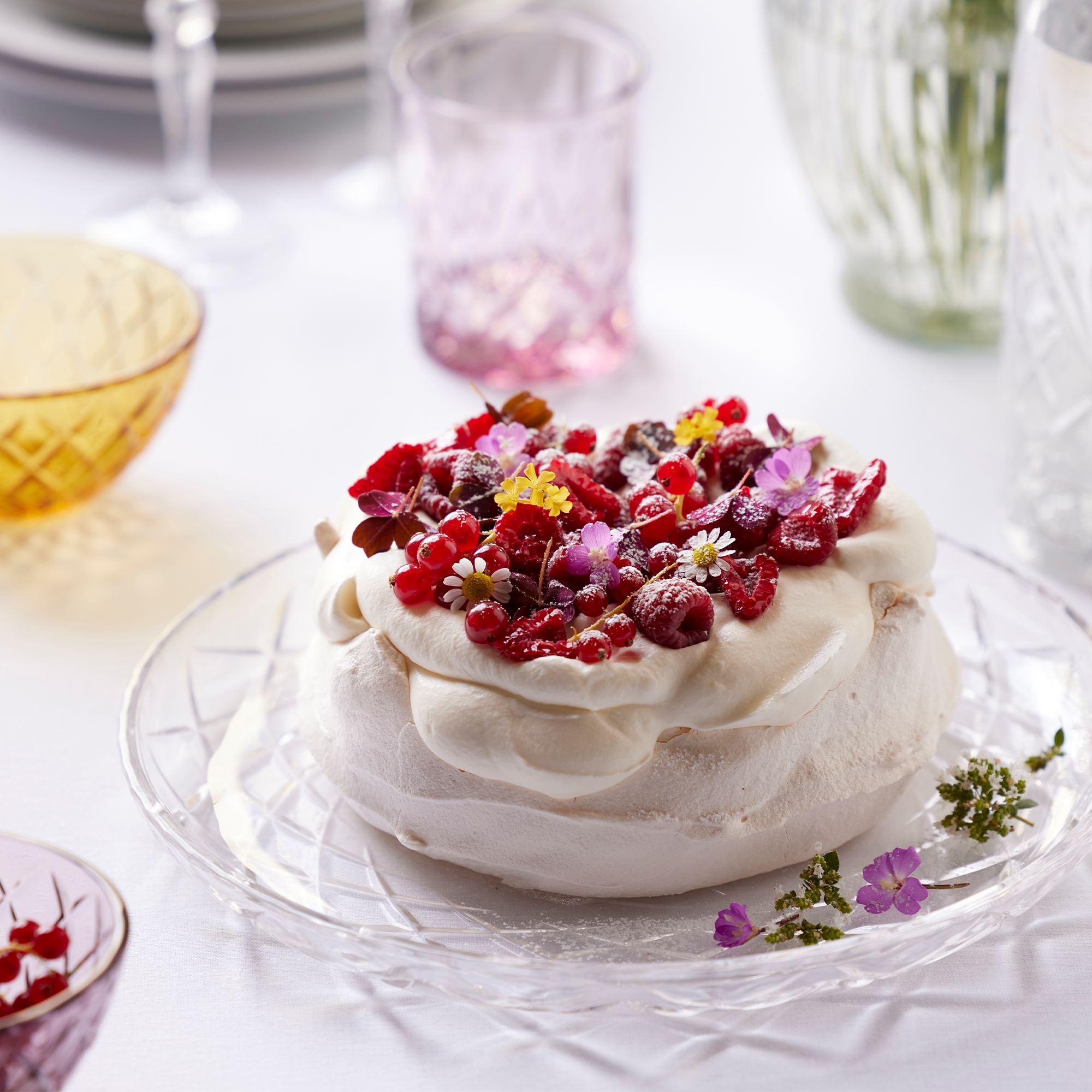 Lyngby Glass - Sorrento - Plate 16 cm - Pink - 4 pcs.