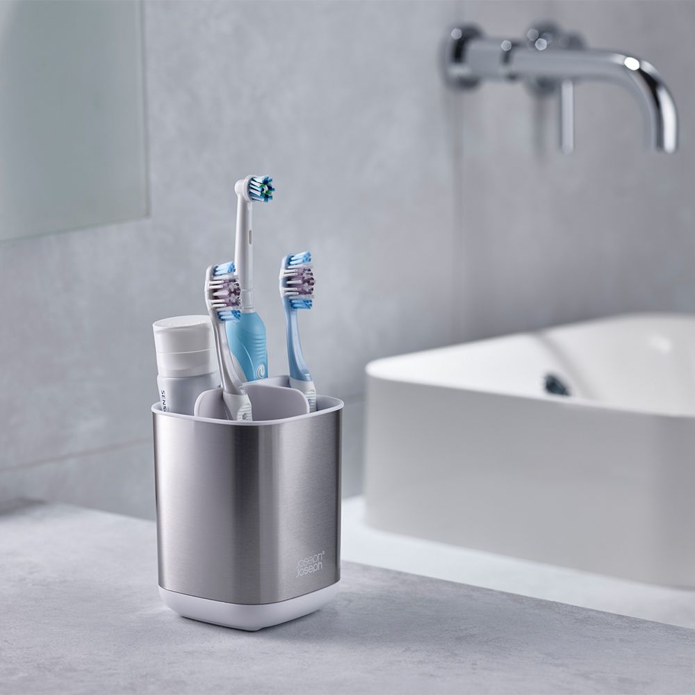 Joseph Joseph - EasyStore™ Steel Toothbrush Container - Edelstahl Joseph Joseph - EasyStore™ Steel Toothbrush Container - Edelstahl