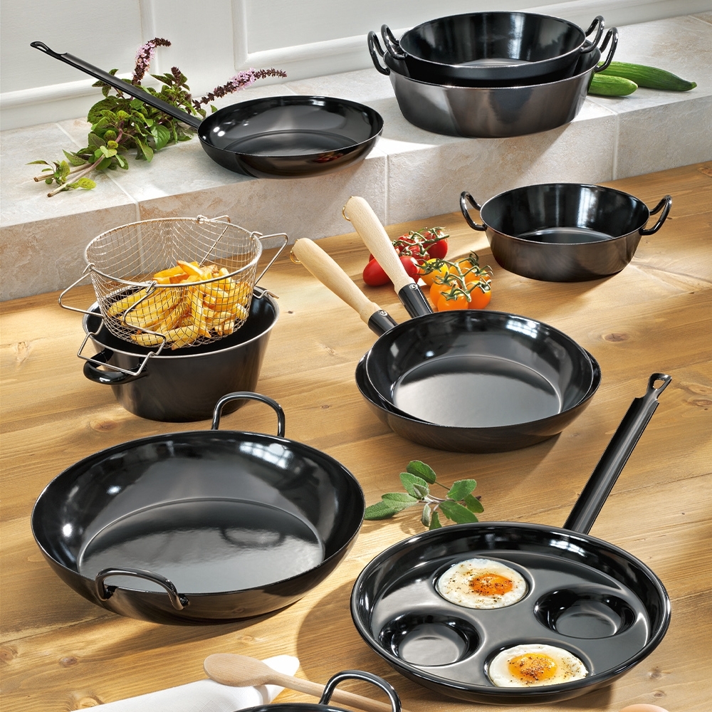 Riess CLASSIC - Black Enamel - Lard Pan Deep