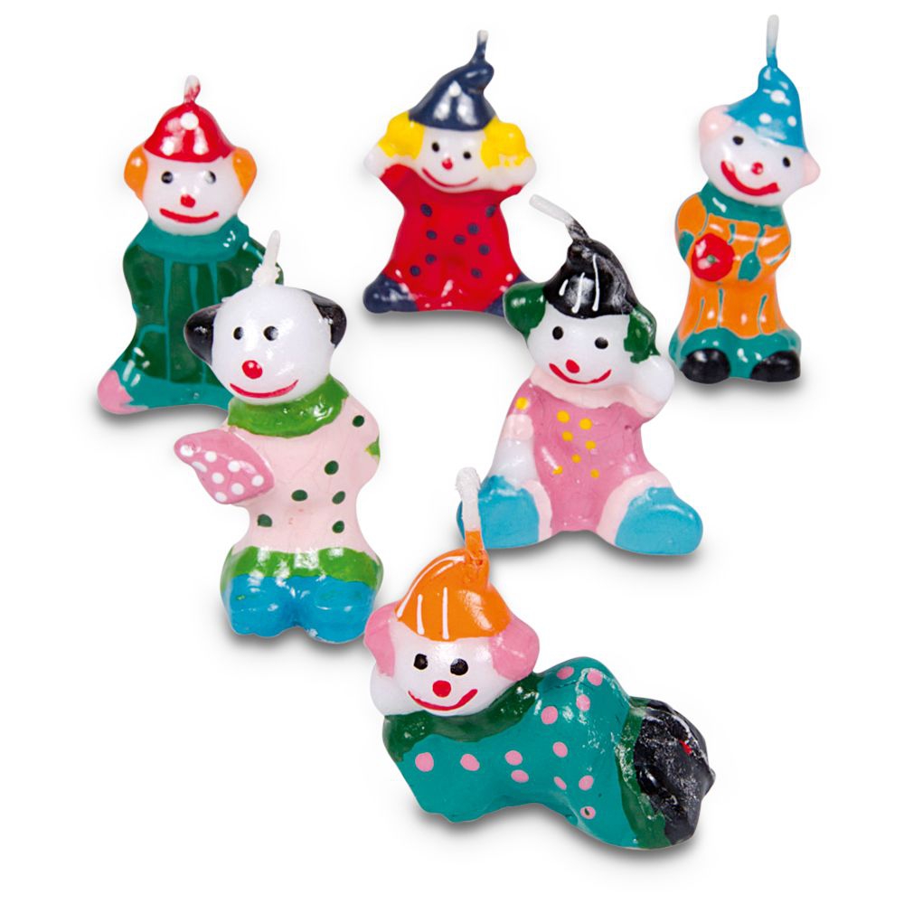 Städter - Candles Clowns multi-coloured - 3,5–5 cm - 6 parts