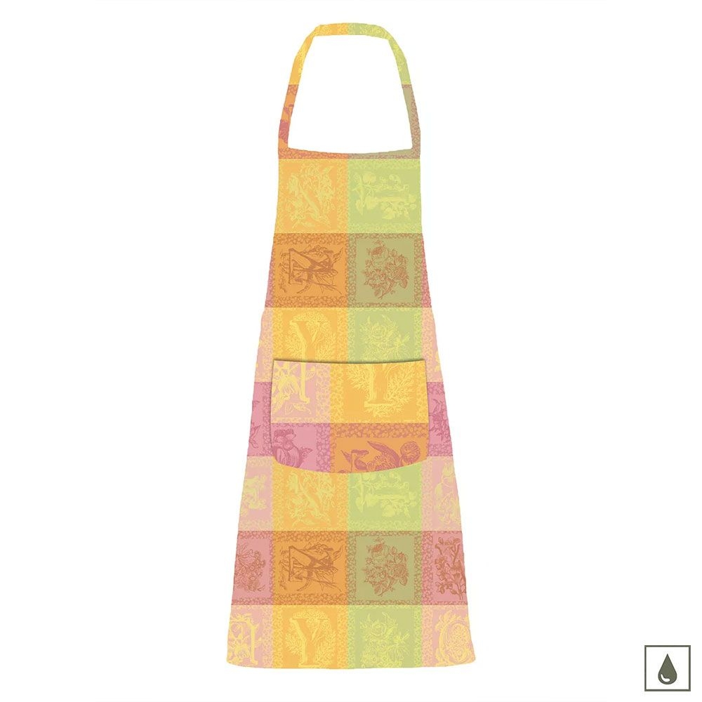 Garnier-Thiebaut - Schürze Mille Abecedaire Chatoyant 75x85cm - mB Garnier-Thiebaut - Schürze Mille Abecedaire Chatoyant 75x85cm - mB