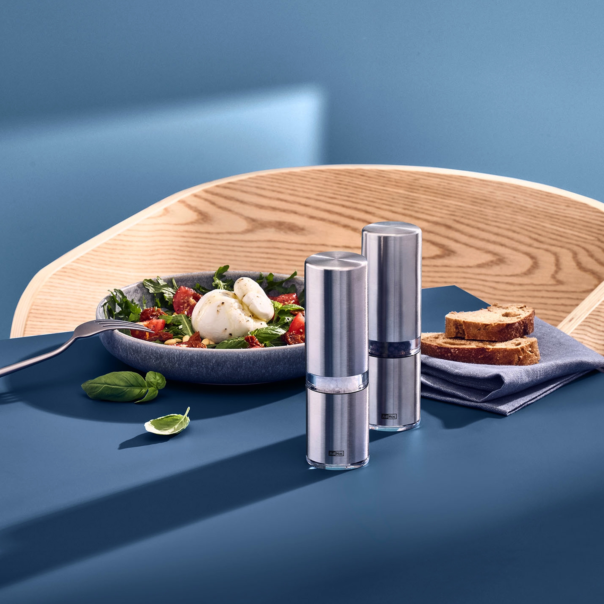 AdHoc - Style Pepper and Salt Mill Set - 14.8 cm | Stainless Steel