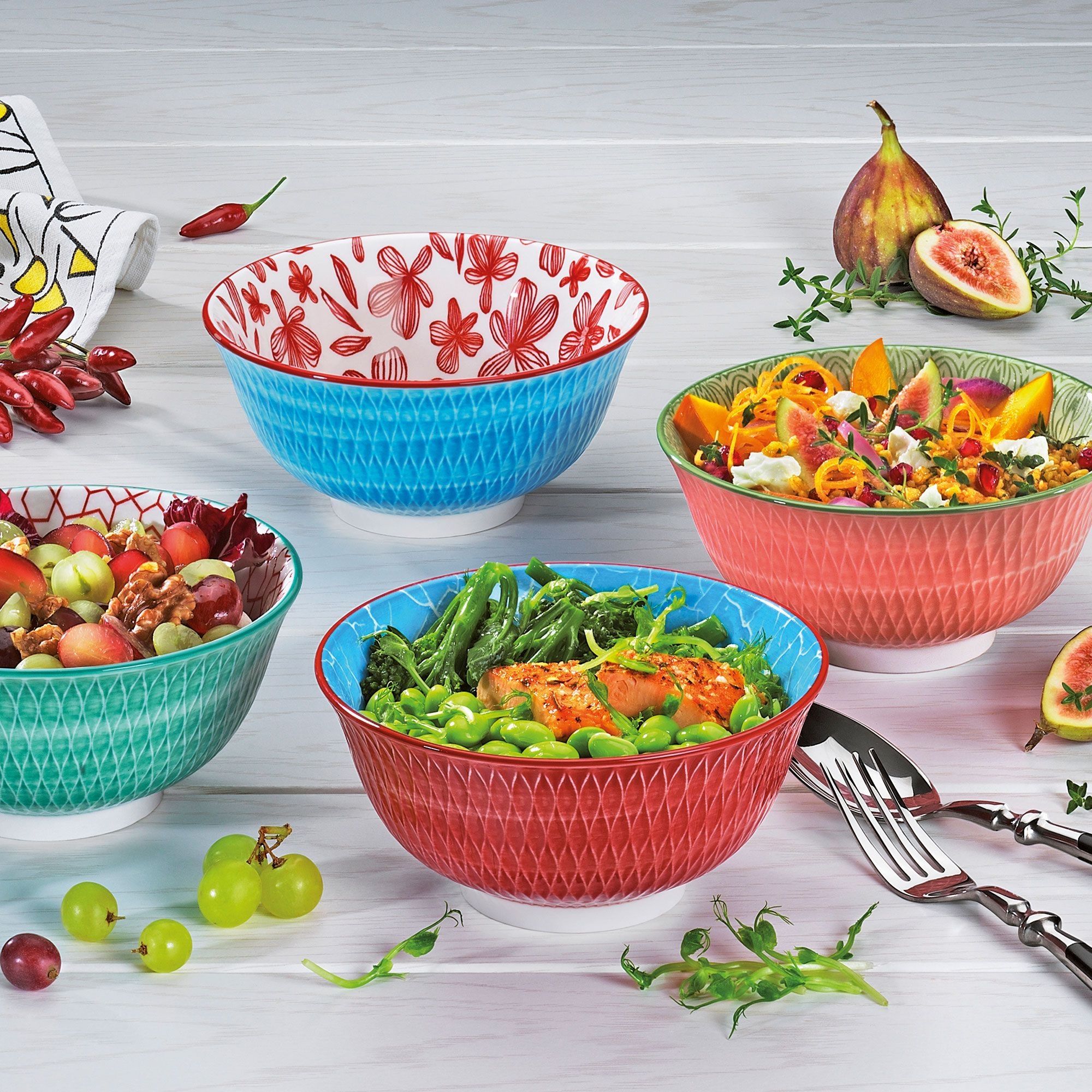 Cilio - Bowl AMICI - Rauten Rot 18 cm