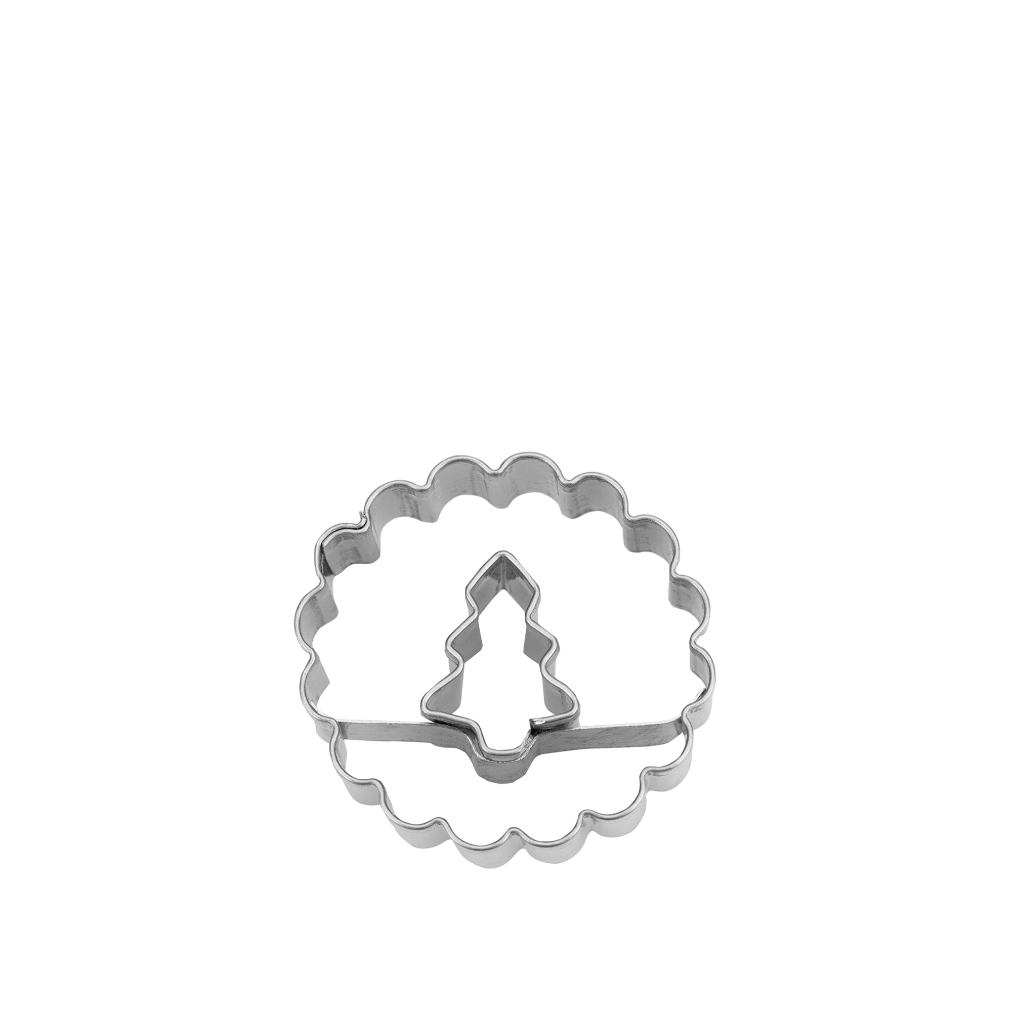 Städter - Linzer cookie cutter Christmas tree in ring stainless steel ø 4 cm / H 1.5 cm