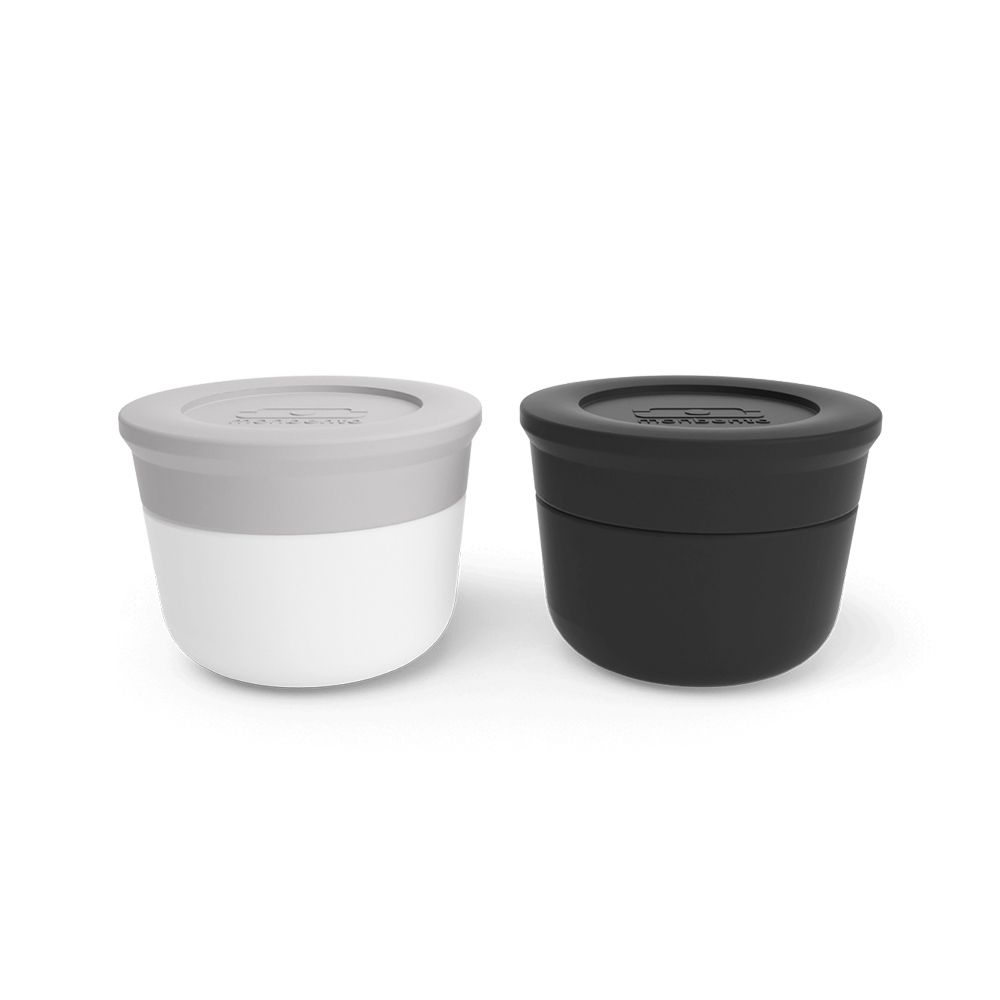 monbento - MB Temple S Grey coton/Black Onyx - Sauce jars, 2 pieces