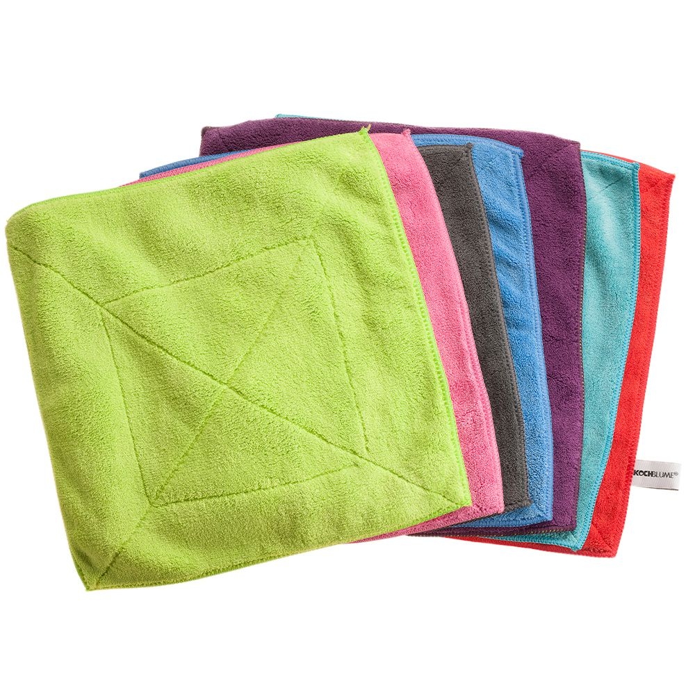 Kochblume - Microfiber cloth 30 x 30 cm, lime/yellow