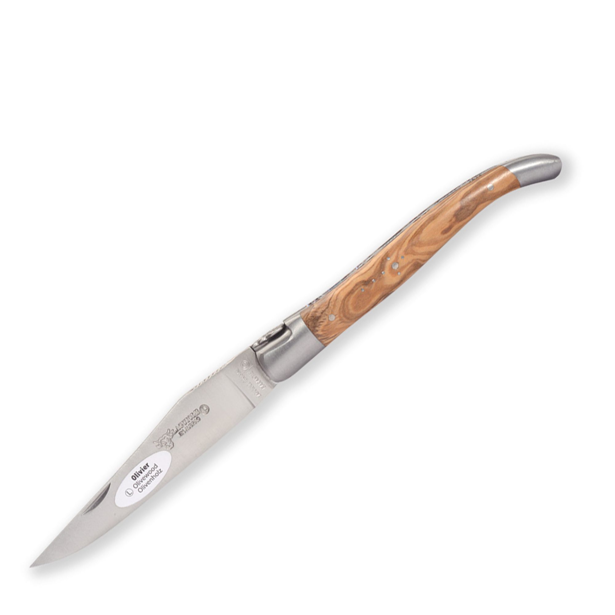 Laguiole - Folding / pocket knife Double-platinum olive