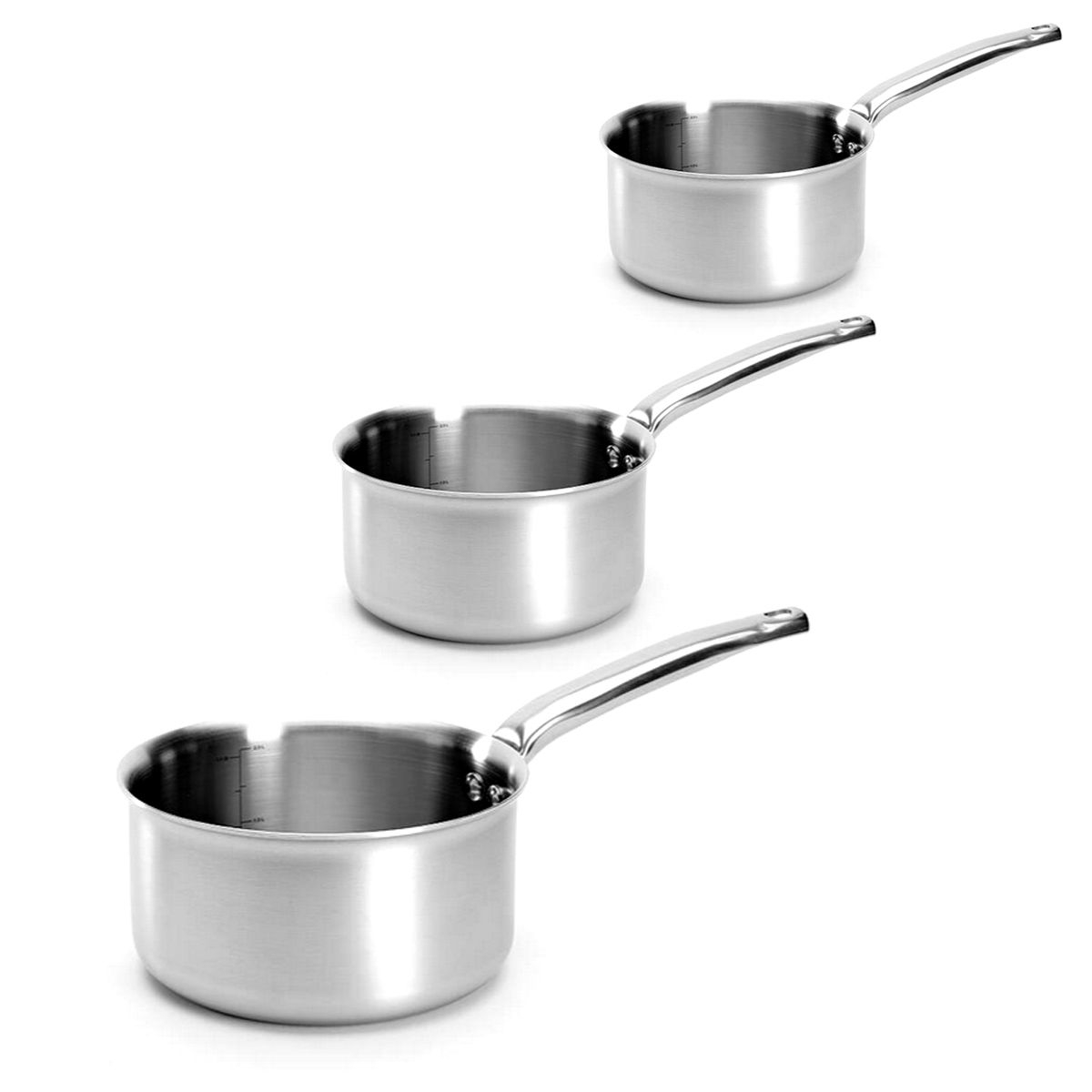 de Buyer - Set of 3 Stainless steel Saucepans - ALCHIMY de Buyer - Set of 3 Stainless steel Saucepans - ALCHIMY