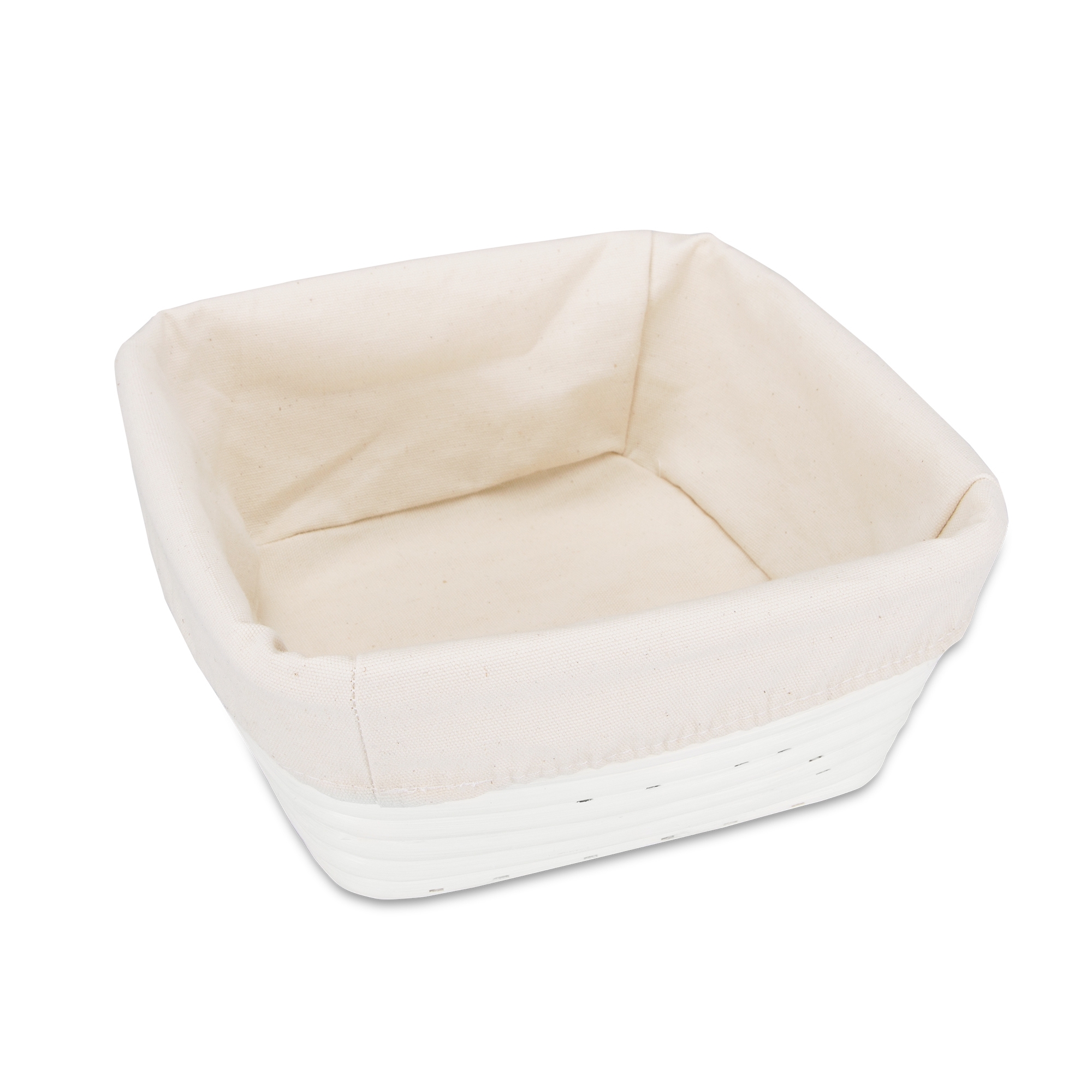 Städter - Gärkorb Quadrat mit Leinenüberzug, Rattan 25 x 25 cm / H 8,5 cm Städter - Gärkorb Quadrat mit Leinenüberzug, Rattan 25 x 25 cm / H 8,5 cm