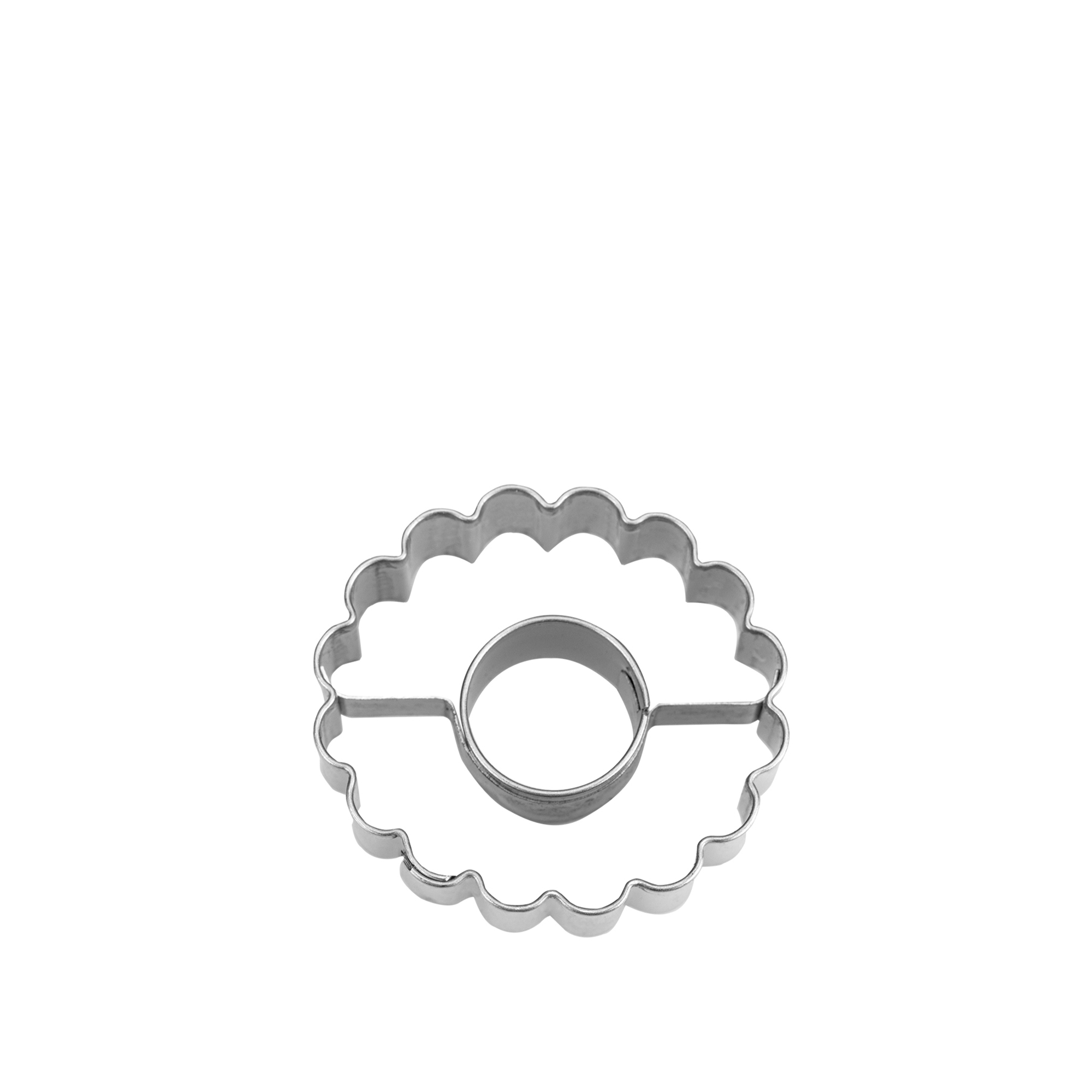 Städter - Linzer ring cookie cutter in corrugated stainless steel ø 4 cm / H 1.5 cm