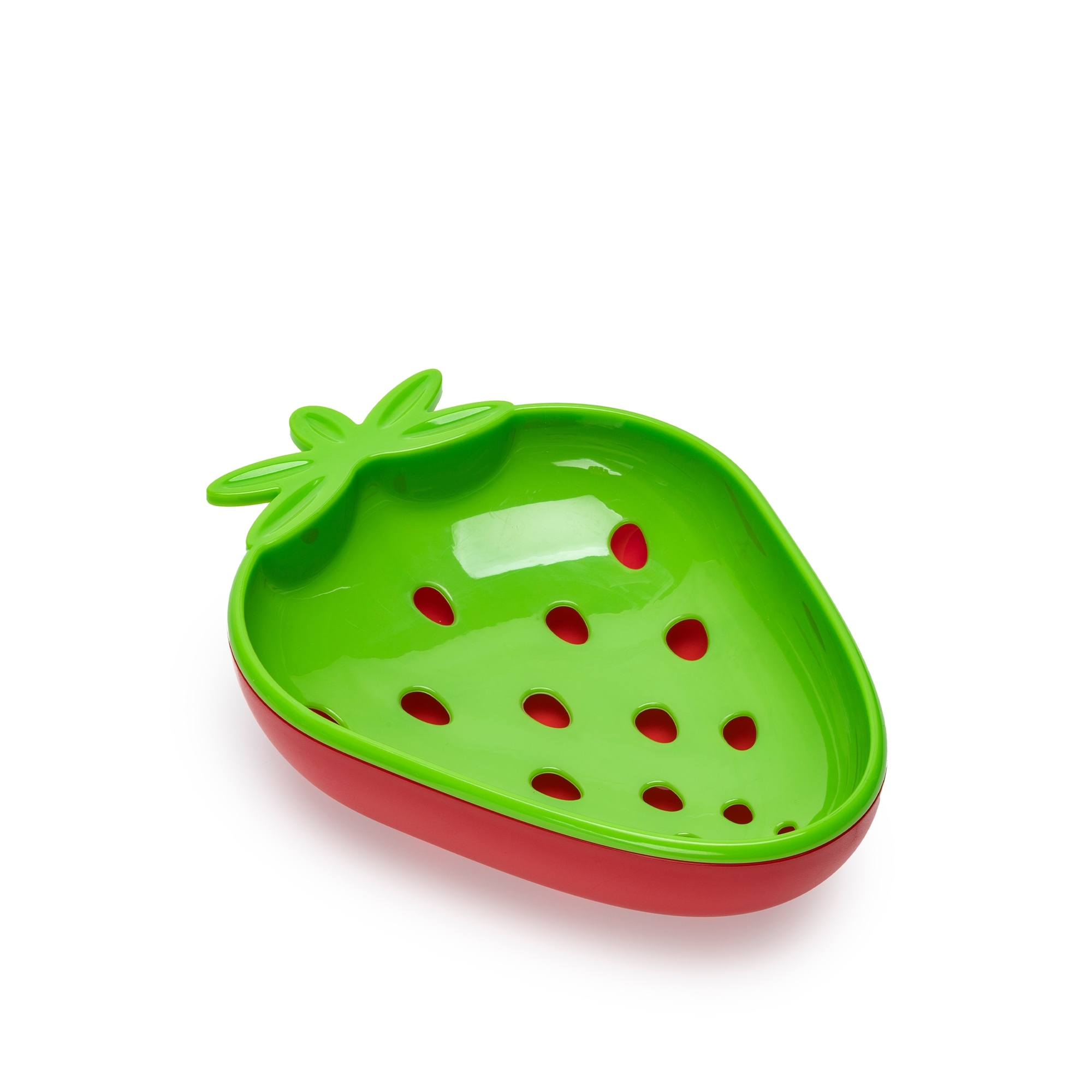Red and green strawberry plastic bowl