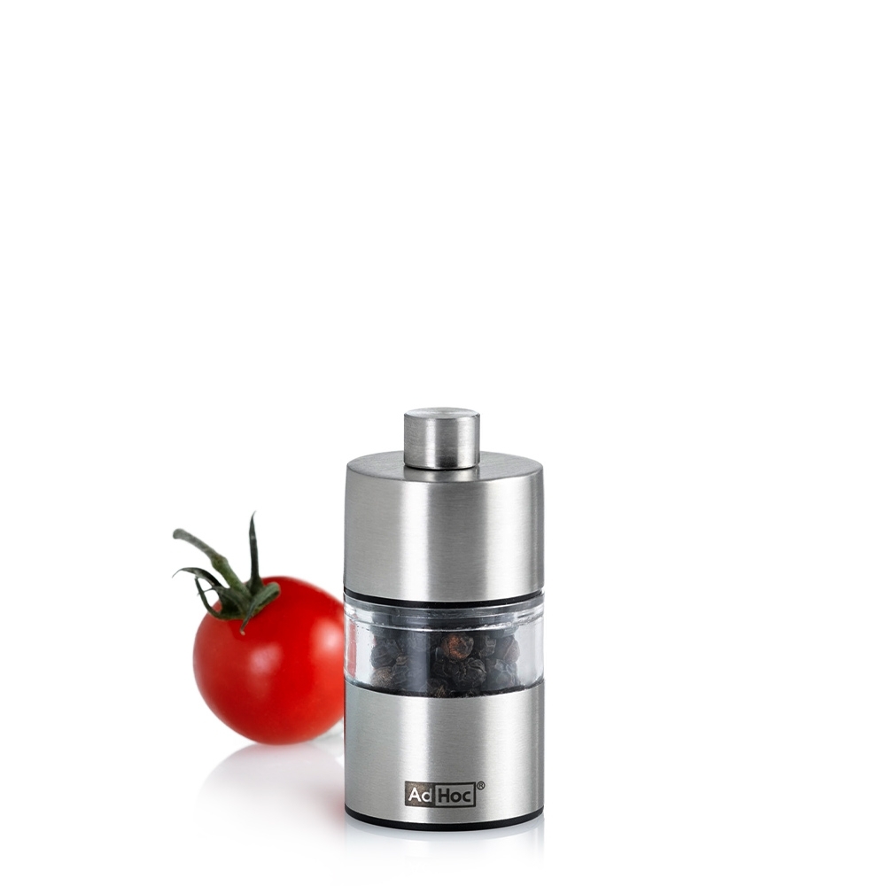 AdHoc MINIMILL mini pepper or salt mill, stainless steel