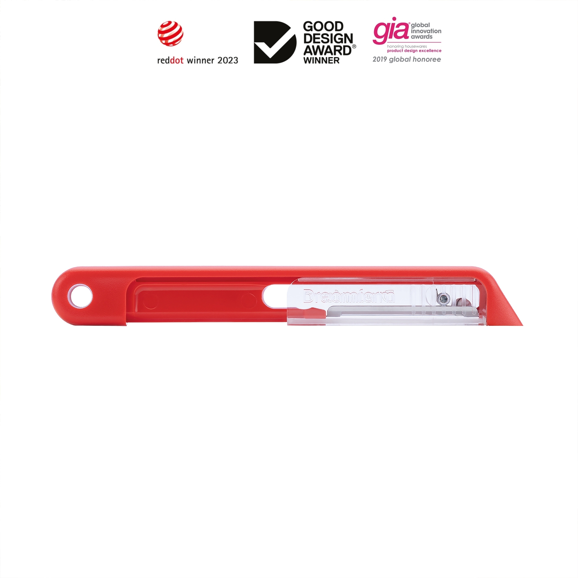 Dreamfarm - Sharple, 18 cm - Sparschäler, rot